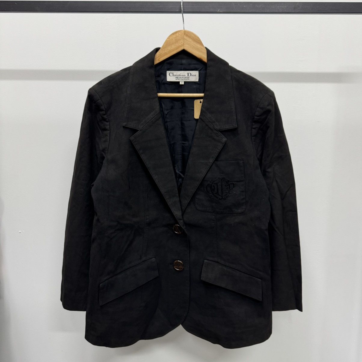 Christian Dior Monsieur Vintage Christian Dior Embroidered Logo Suede Leather Coat Size US M / EU 48-50 / 2 - 3 Thumbnail