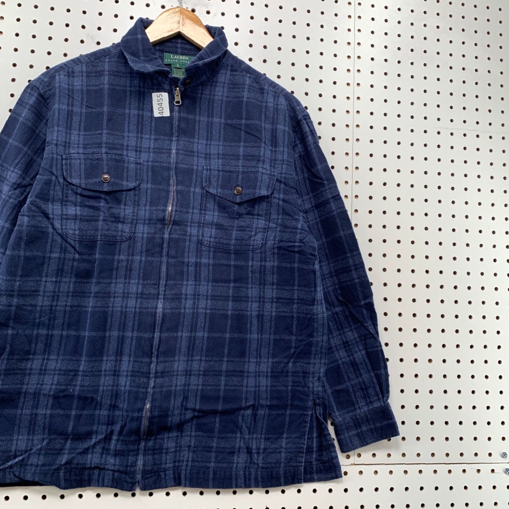 Ralph Lauren VINTAGE Lauren Ralph Lauren Zip Flannel Jacket Womens Small Blue Plaid 20x27 Jacket Womens Small Blue Plaid 20x27 Size S / US 4 / IT 40 - 6 Thumbnail