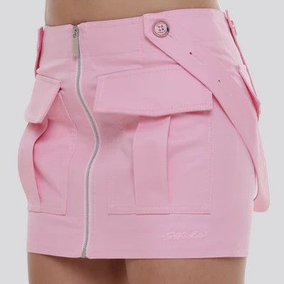 Off-White o1y1225 Mini Skirt in Pink Size 27" / US 4 / IT 40 - 2 Thumbnail