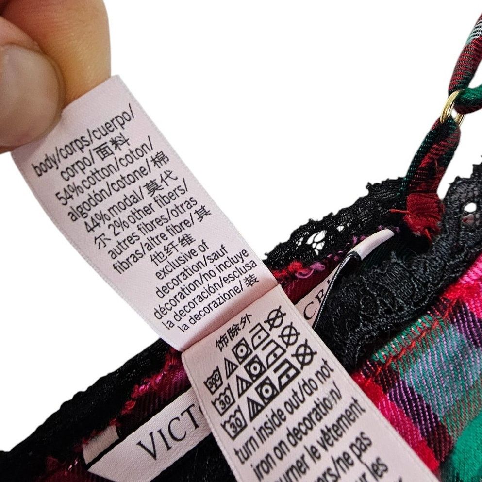 Victoria's Secret Victorias Secret Plaid Cami Slip Dress Lace M Dark Academia Size 30" / US 8 / IT 44 - 8 Thumbnail