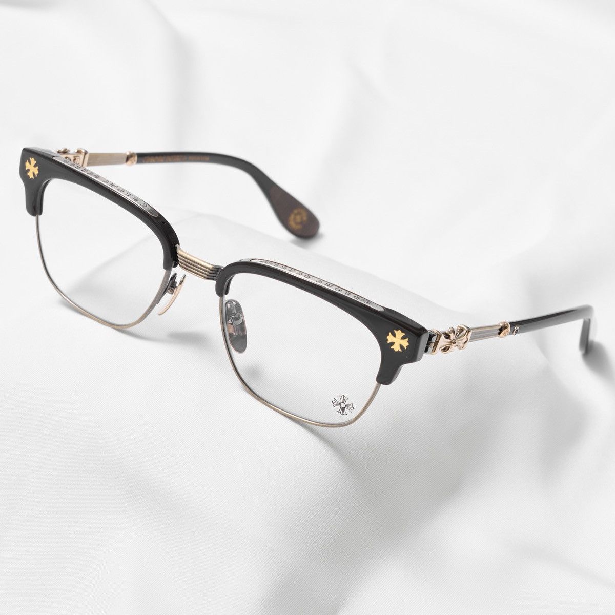 Chrome Hearts CHROME HEARTS BONENNOISSEUR II CLASSIC BROWN - ANTIQUE GOLD GLASSES Size ONE SIZE - 2 Thumbnail