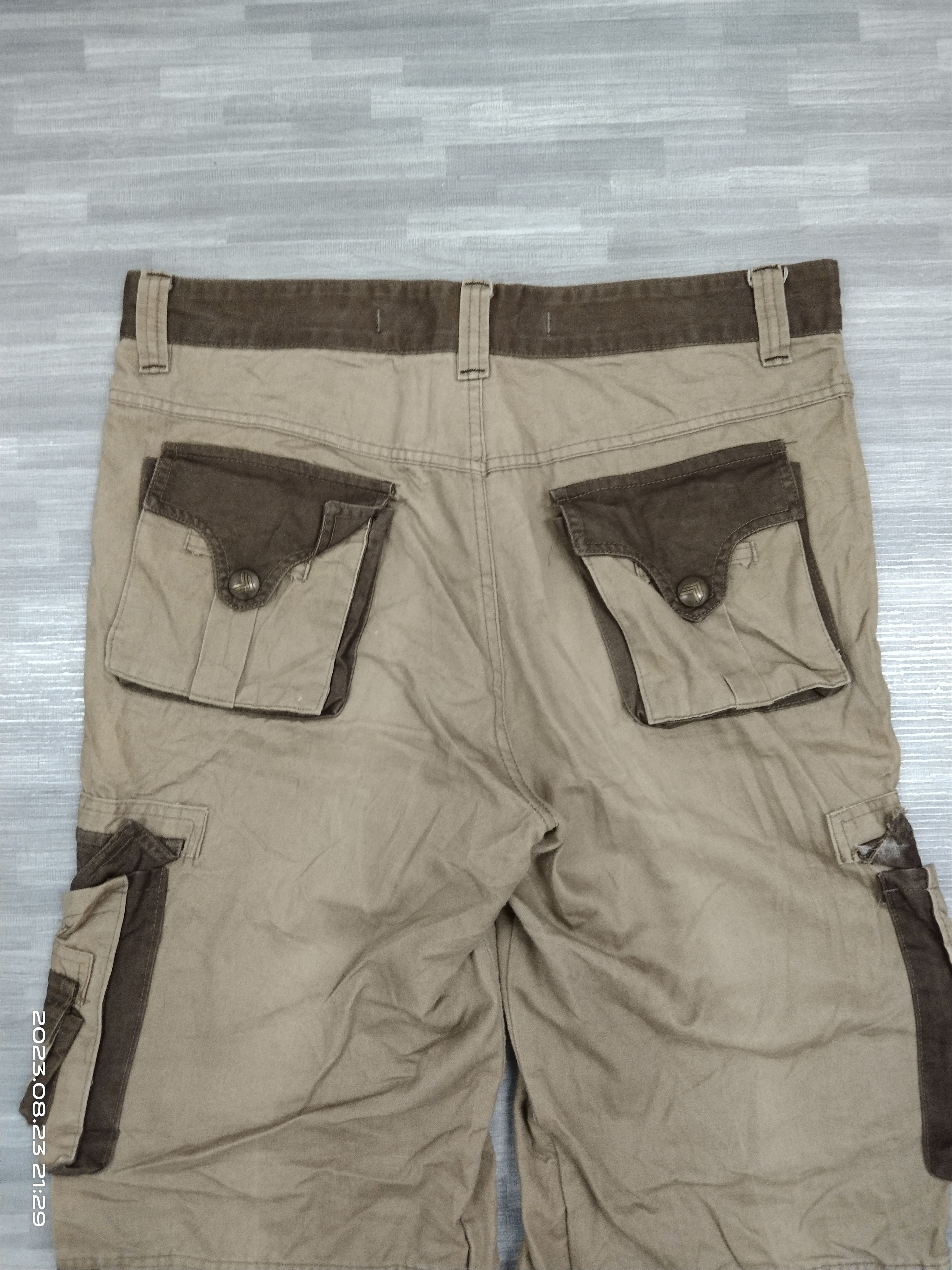 Designer BAGGY MULTIPOCKET BLUE LUIS CARGO PANTS Size US 35 - 5 Thumbnail