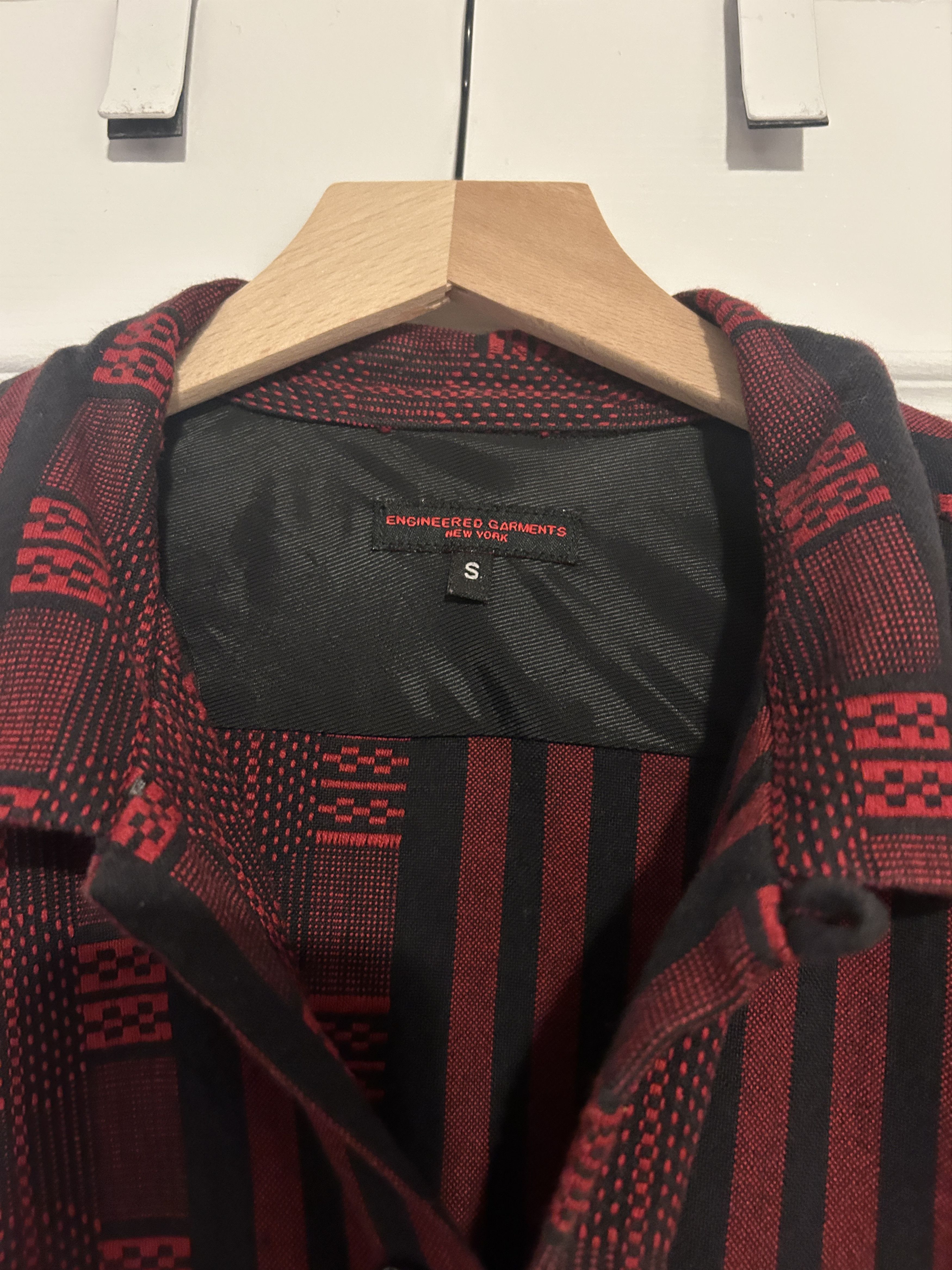 Engineered Garments Engineered Garments Red Black Patterned Work Shirt Size S Size US S / EU 44-46 / 1 - 4 Thumbnail