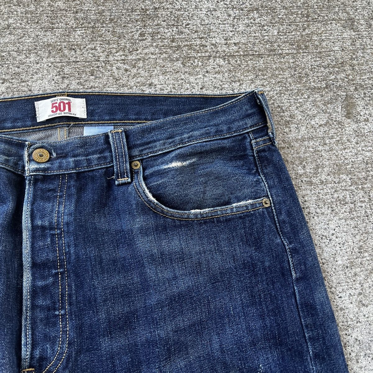 Levi's Vintage Levi’s 501 WPL 423 Mexico Repair Cut Off Jeans Rare Size US 36 / EU 52 - 4 Thumbnail
