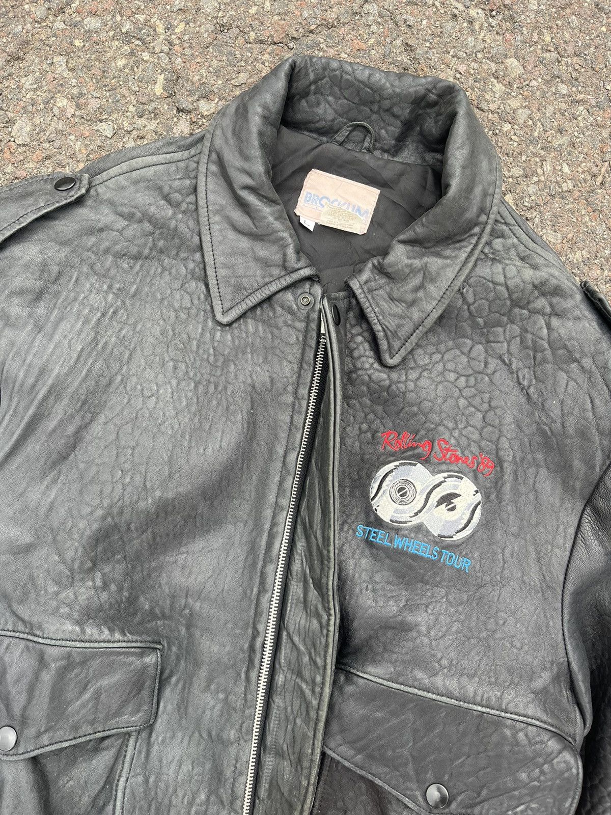 Brockum The Rolling Stones Leather Jacket Tour 89’ “Steel Wheels” Size US L / EU 52-54 / 3 - 11 Thumbnail