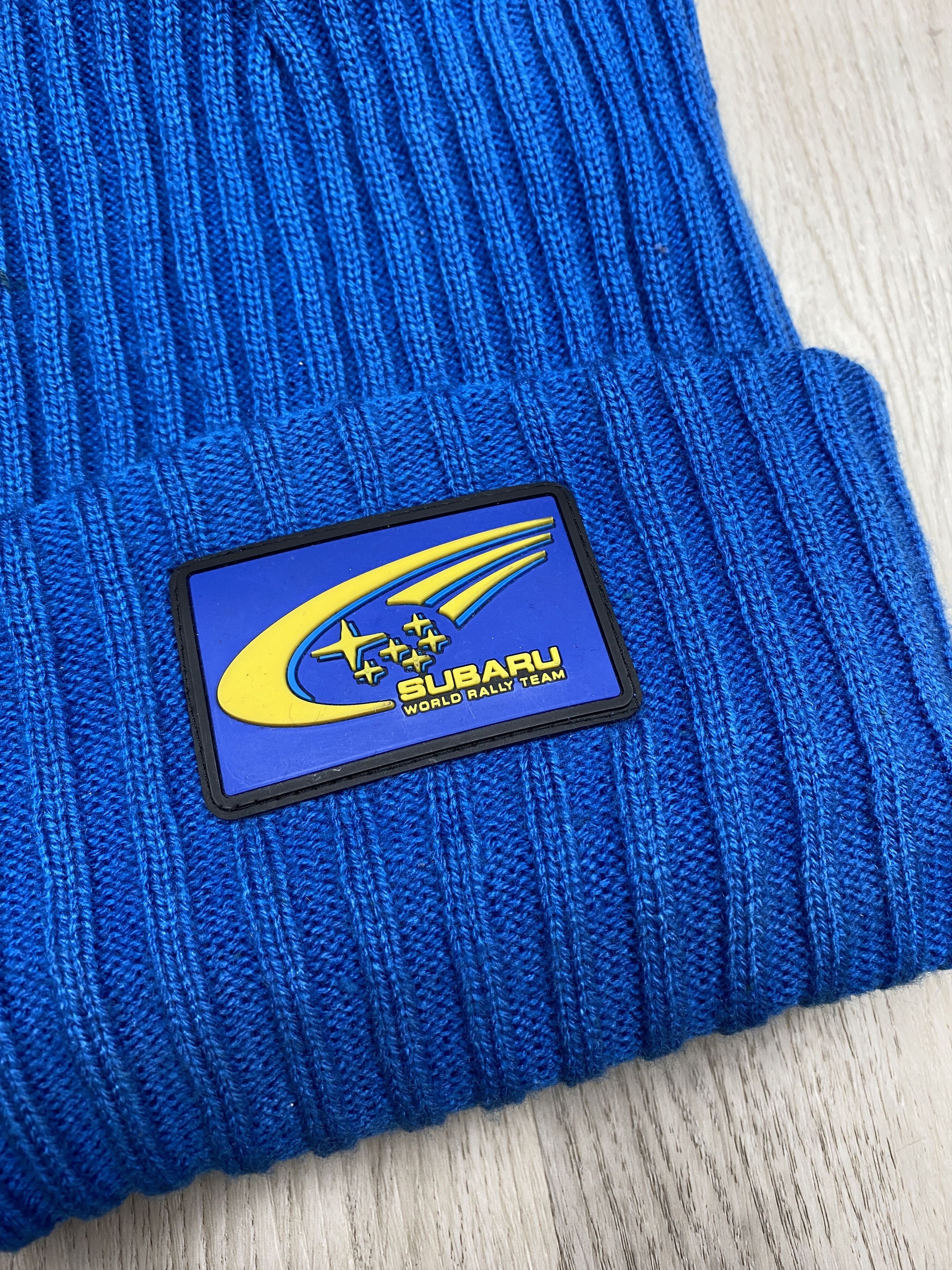 Japanese Brand × Vintage Subary Racing Mens Knit Hat Size ONE SIZE - 3 Thumbnail