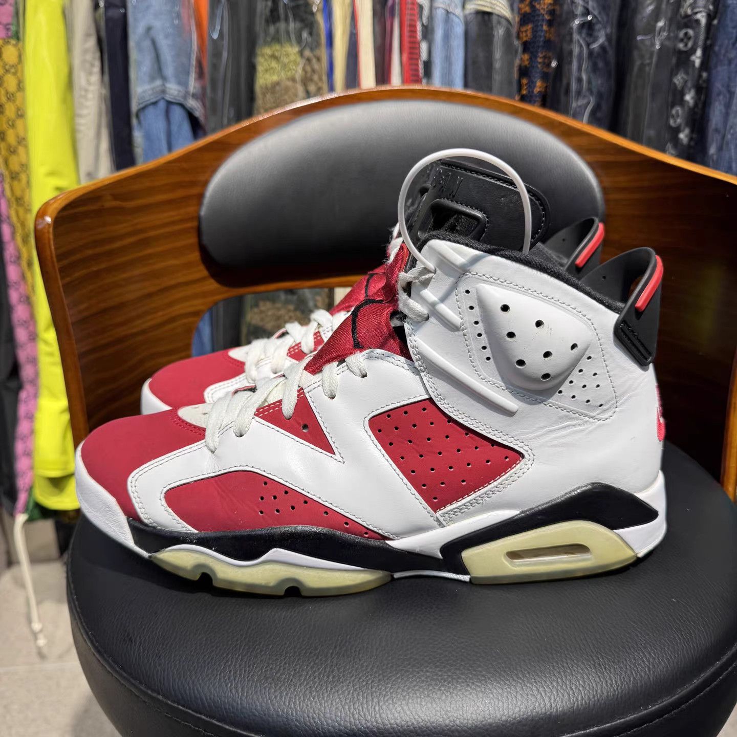 Jordan Brand Air Jordan 6 "Carmine" Basketball Shoes K15 Size US 11.5 / EU 44-45 - 6 Thumbnail