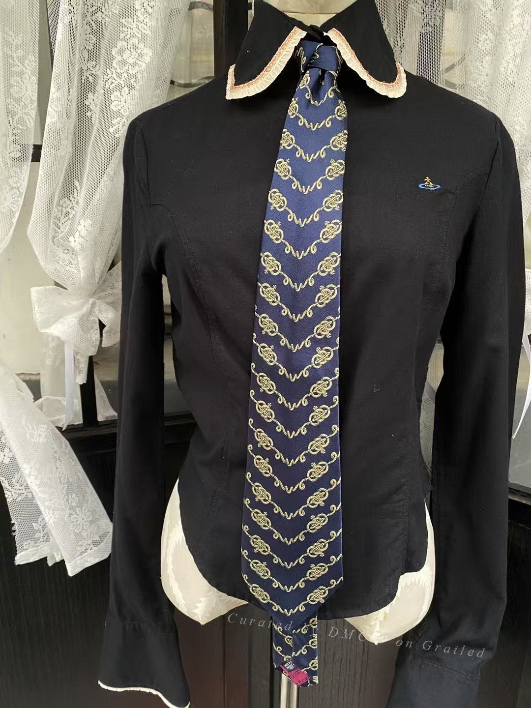 Vivienne Westwood Vivienne Westwood Navy Gold Rope Tie Size ONE SIZE - 1 Thumbnail