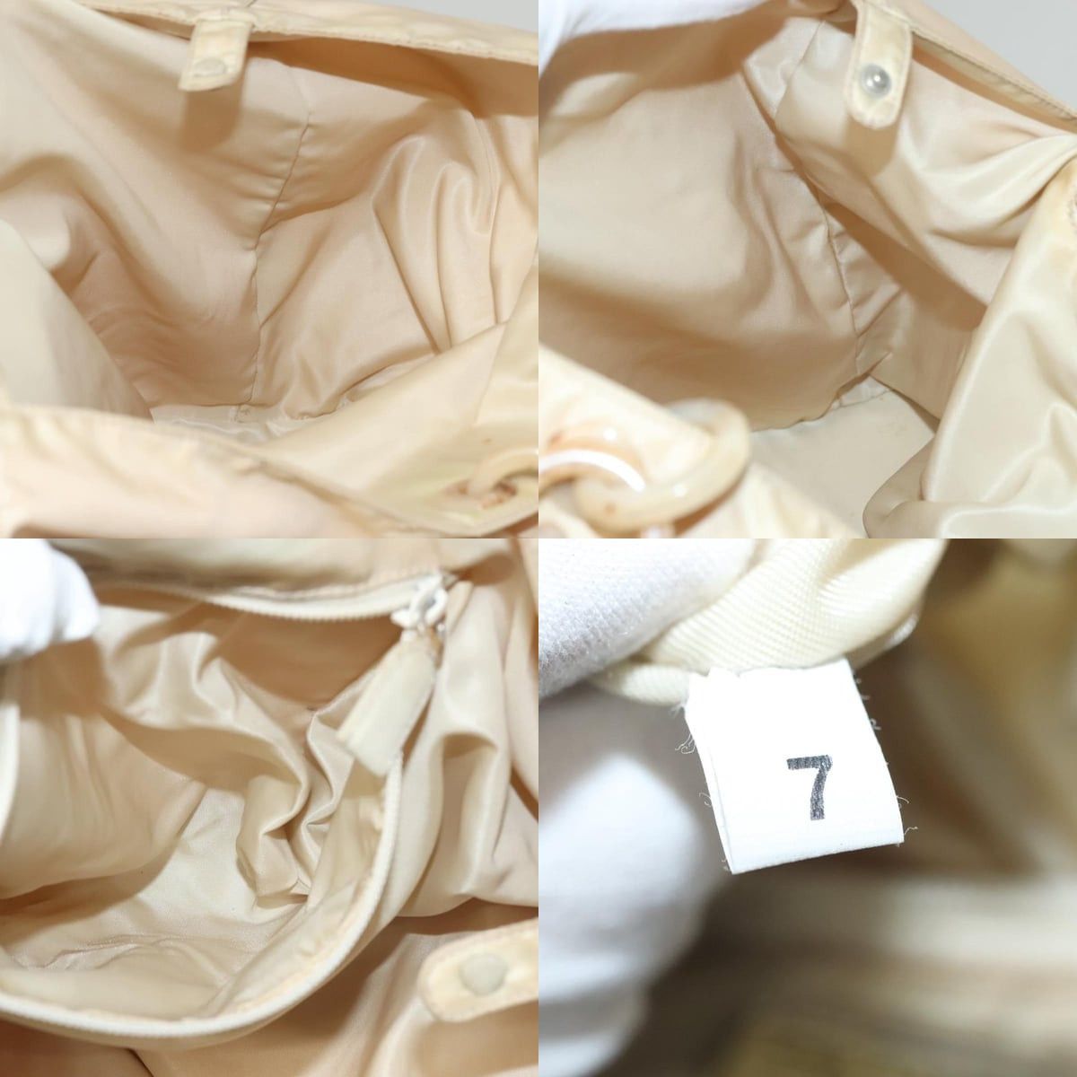 Prada PRADA Hand Bag Nylon Beige Silver Size ONE SIZE - 12 Thumbnail