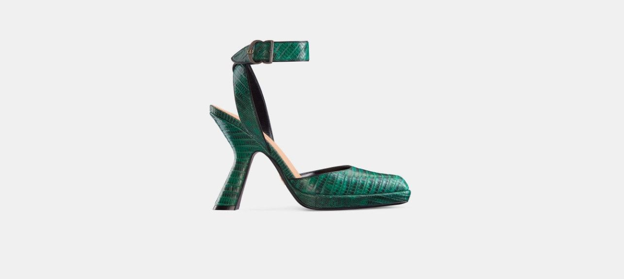 image of Dior O1W1Db10524 Soul Slingback Pump In Green Shoes, Women's