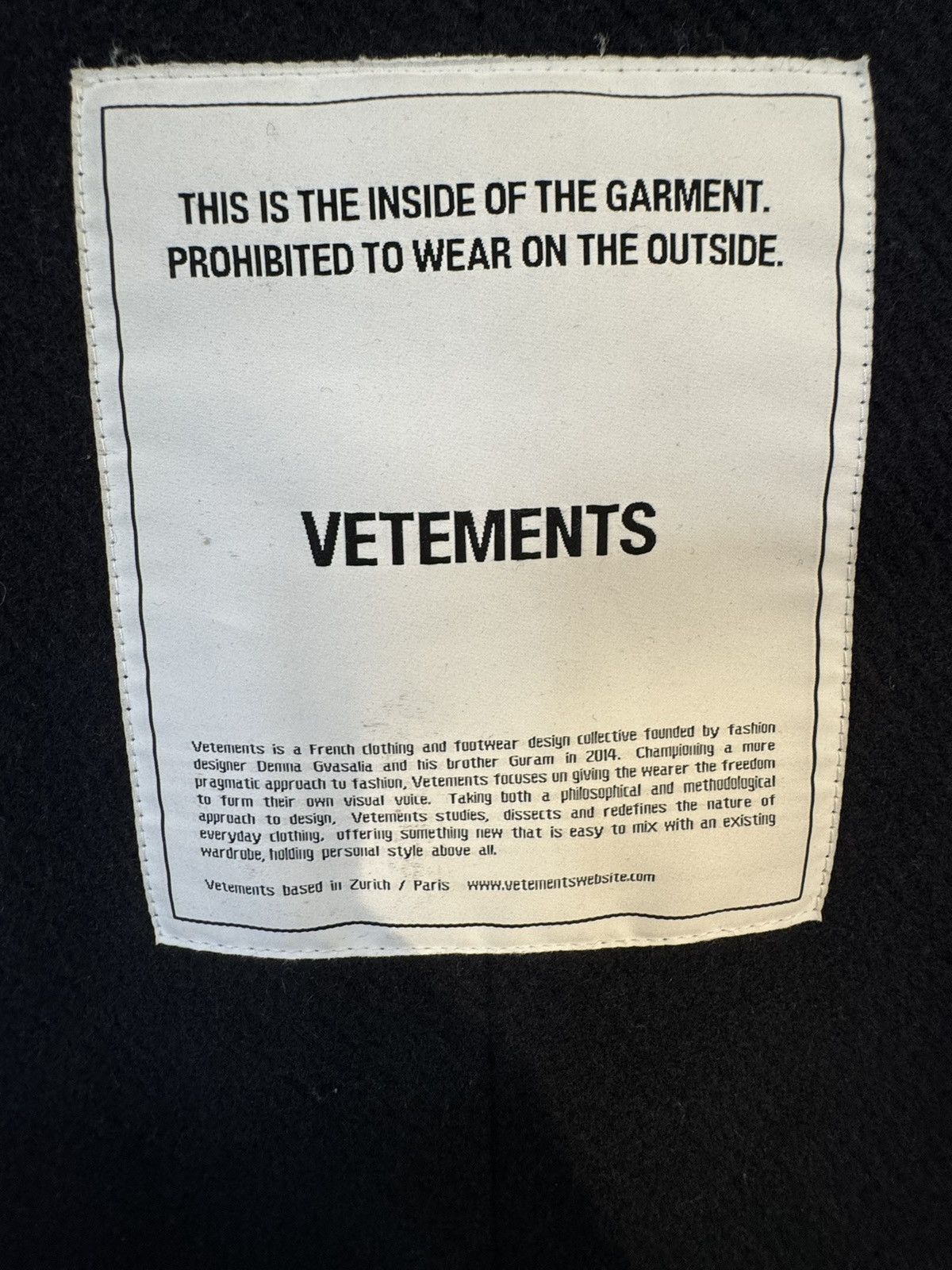 Vetements Vetements Reversible long coat Size US M / EU 48-50 / 2 - 5 Thumbnail