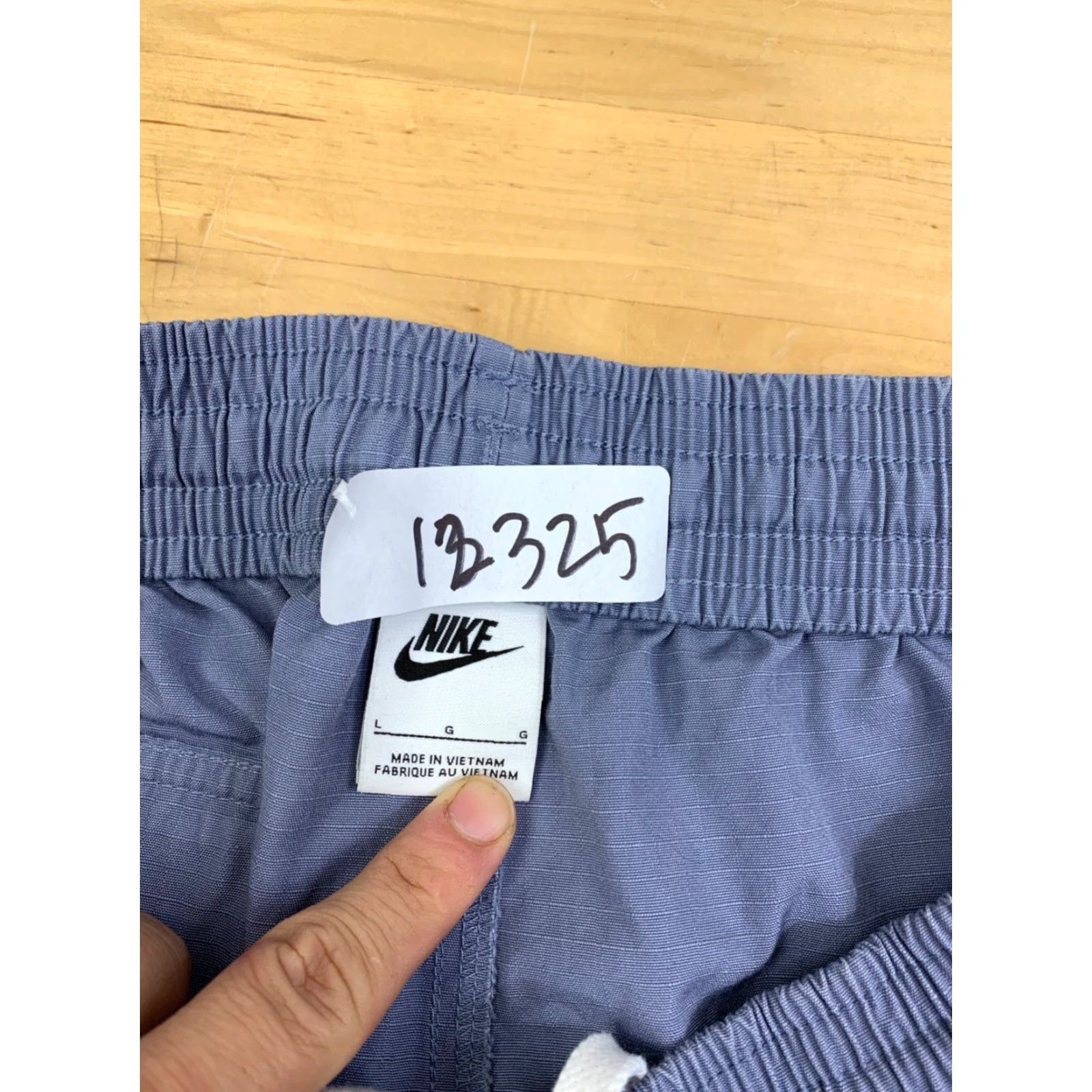 Nike Nike Club Woven Cargo Pants Womens L Light Blue Loose Drawstring Pants Size 36" / US 14 / IT 50 - 2 Thumbnail