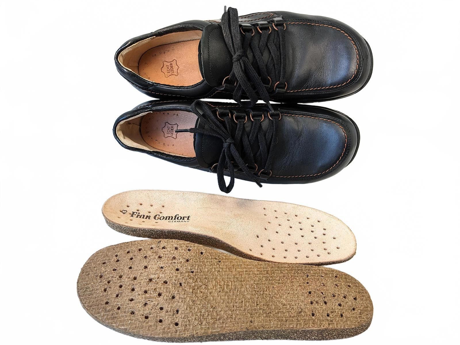 Other Finn Comfort Men Walking Shoes Germany Black Leather Wide 10 Size US 10 / EU 43 - 6 Thumbnail