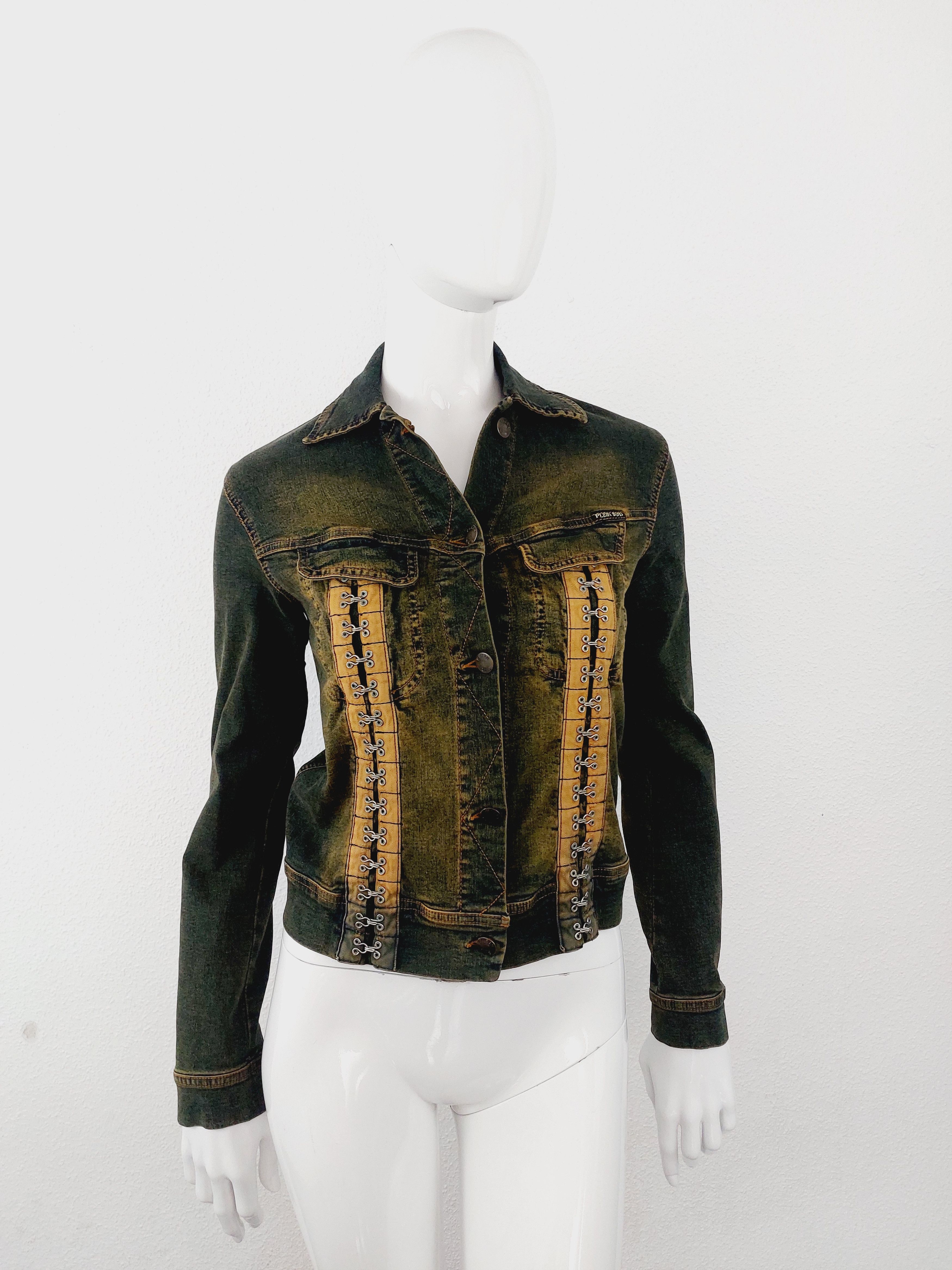 plein sud Plein Sud Corset Hook And Eye Stone Wash Denim Jacket Size S / US 4 / IT 40 - 7 Thumbnail
