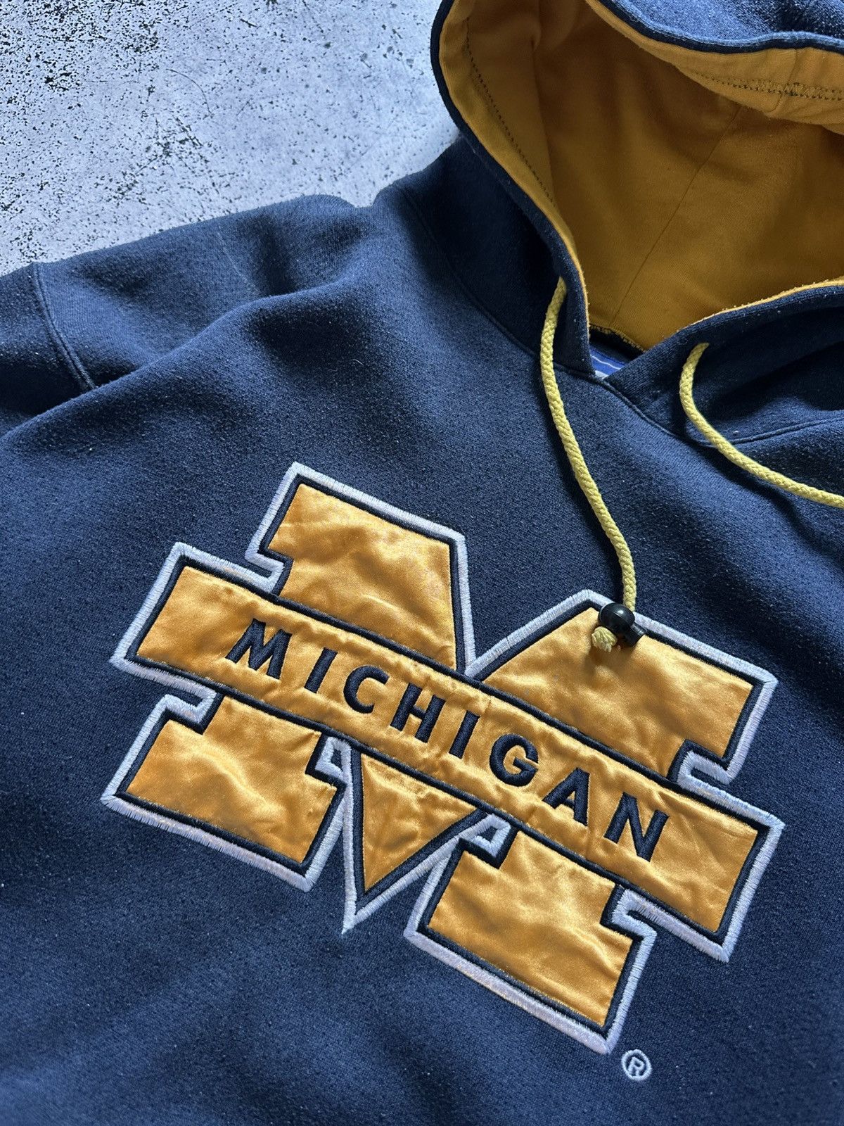 Starter × Vintage Vintage 90s Starter University Of Michigan Sweatshirt Size US L / EU 52-54 / 3 - 2 Thumbnail