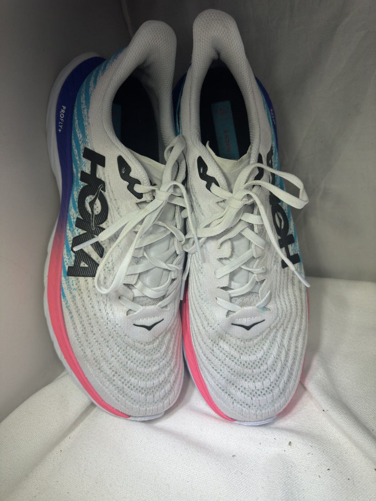 Hoka PreOwned Hoka Mach 5 Running White/Scuba Blue Men's 11.5 D Size US 11.5 / EU 44-45 - 6 Thumbnail