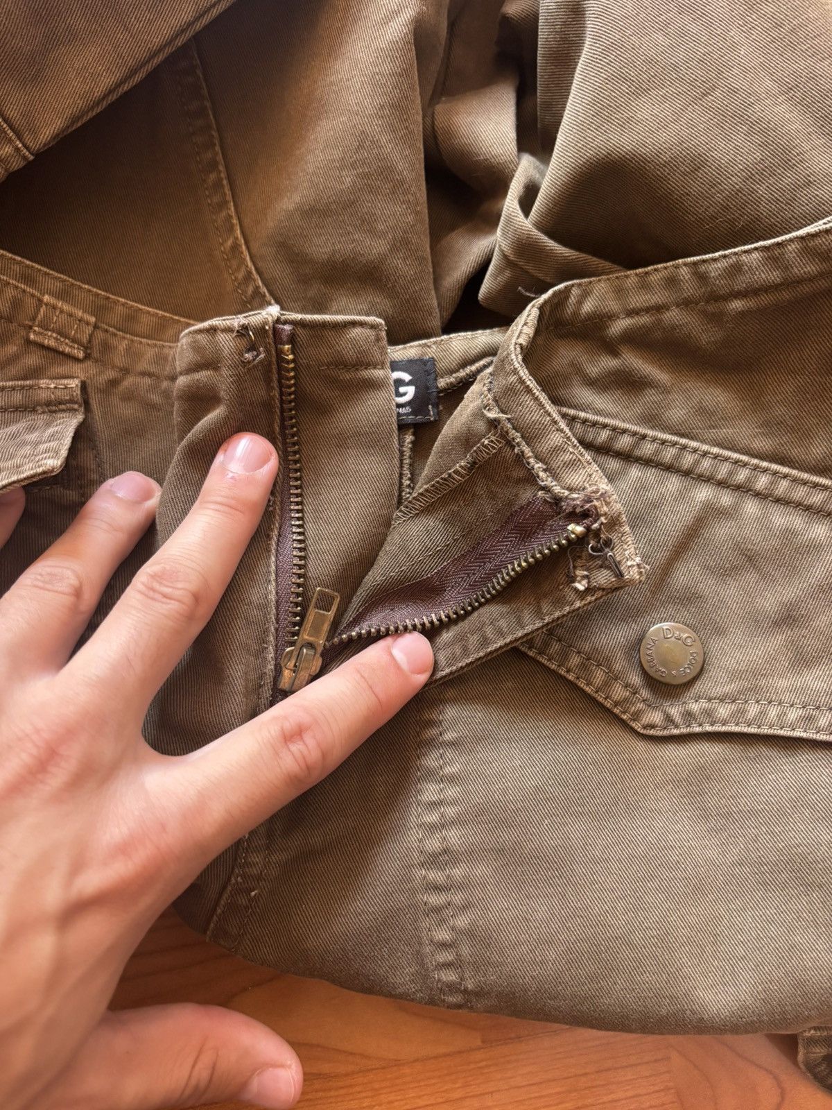 Vintage SS2003 Dolce & Gabbana Archival Military Cargo Pants Vintage Size US 29 - 7 Thumbnail
