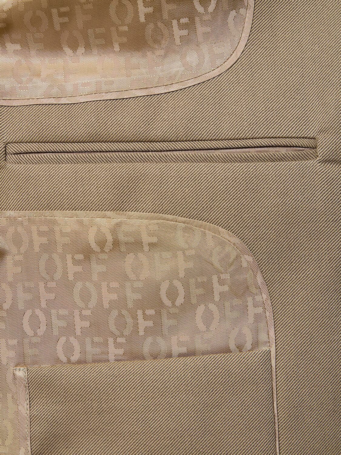 Off-White o1y0225 Logo Blazer in Khaki Size US M / EU 48-50 / 2 - 3 Thumbnail