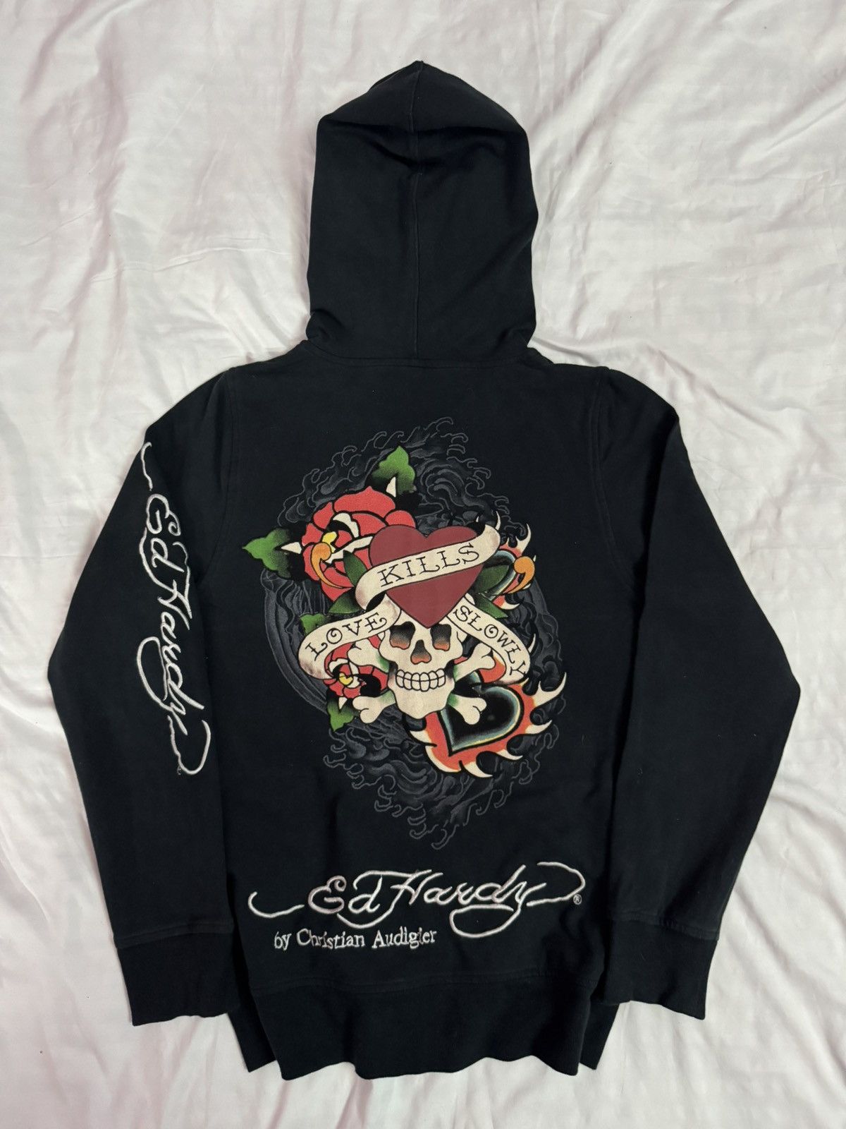 Ed Hardy 2000s Archive Skull Ed Hardy Christian Audigier Hoodie Size US S / EU 44-46 / 1 - 1 Thumbnail