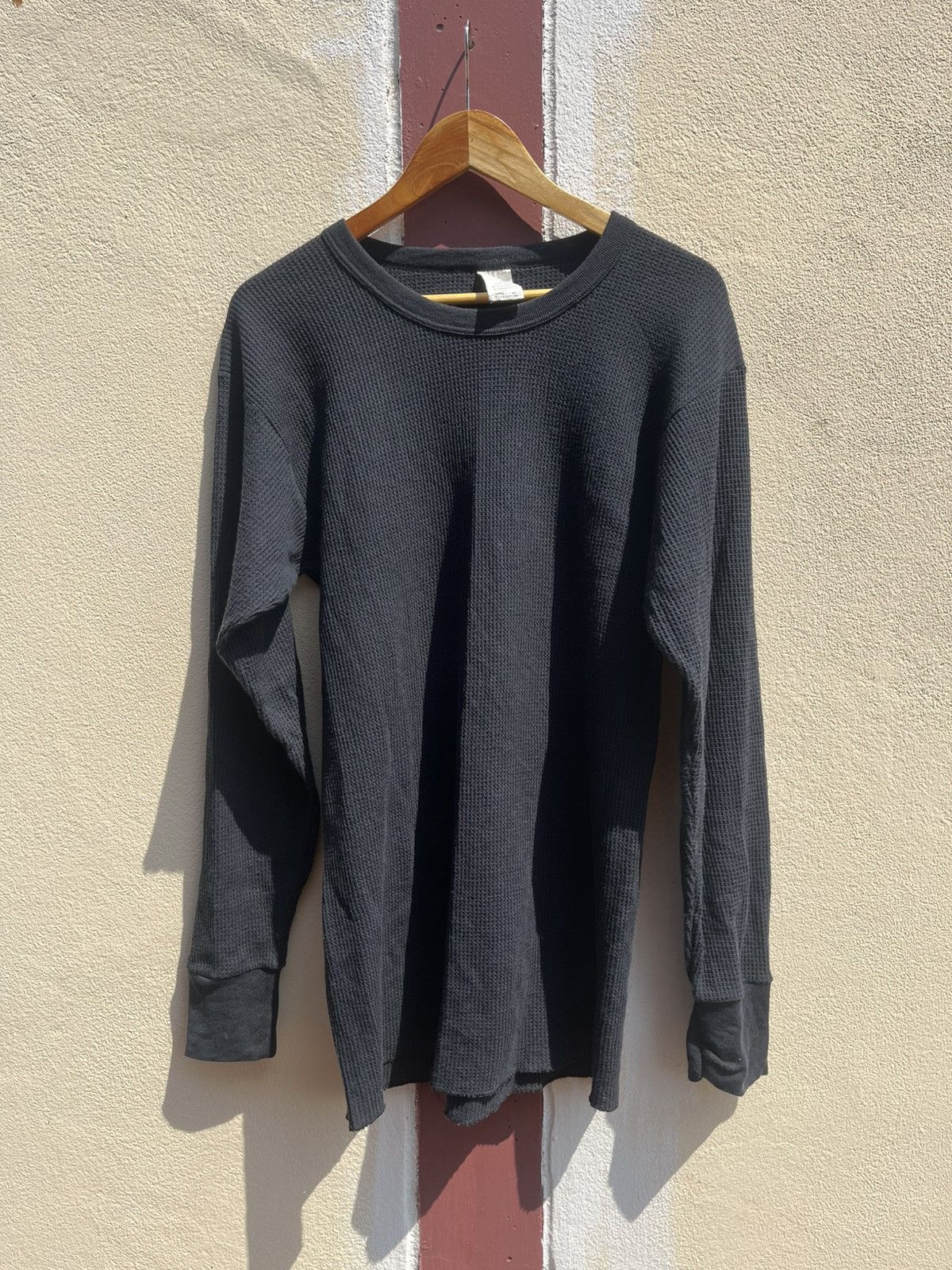 Vintage Vintage Black Waffle Thermal Size US XL / EU 56 / 4 - 1 Thumbnail