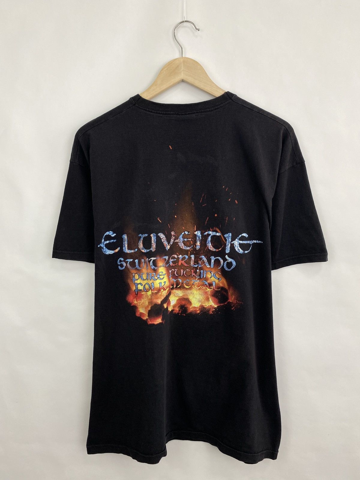 Band Tees 🇨🇭 Vintage Eluveitie Folk Metal Band T-shirt Switzerland Rare Size US L / EU 52-54 / 3 - 6 Thumbnail