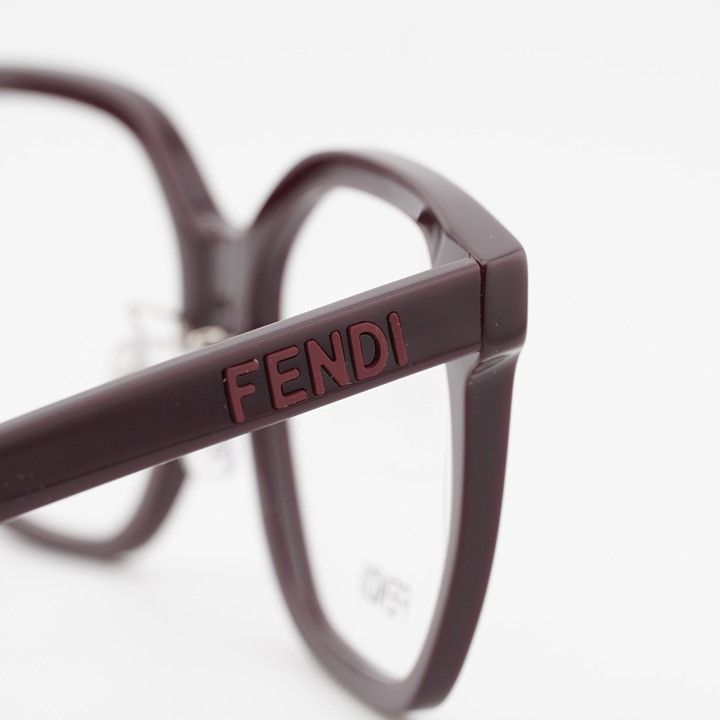 Fendi Fendi FE50087F 081 Eyeglasses Violet 54mm Square Frame Size ONE SIZE - 7 Thumbnail