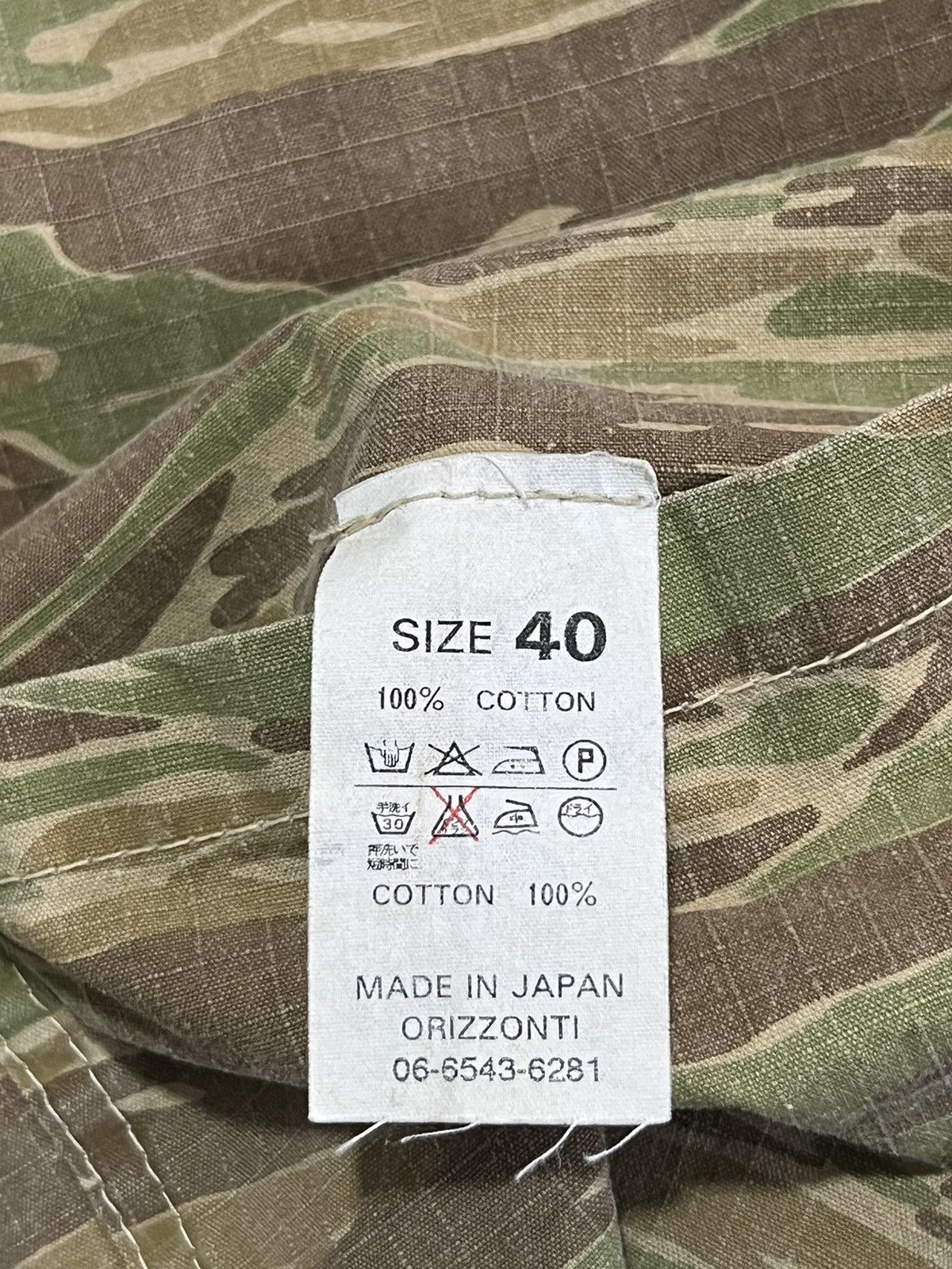Vintage Denime Tiger Stripes Two Pockets Shirt
