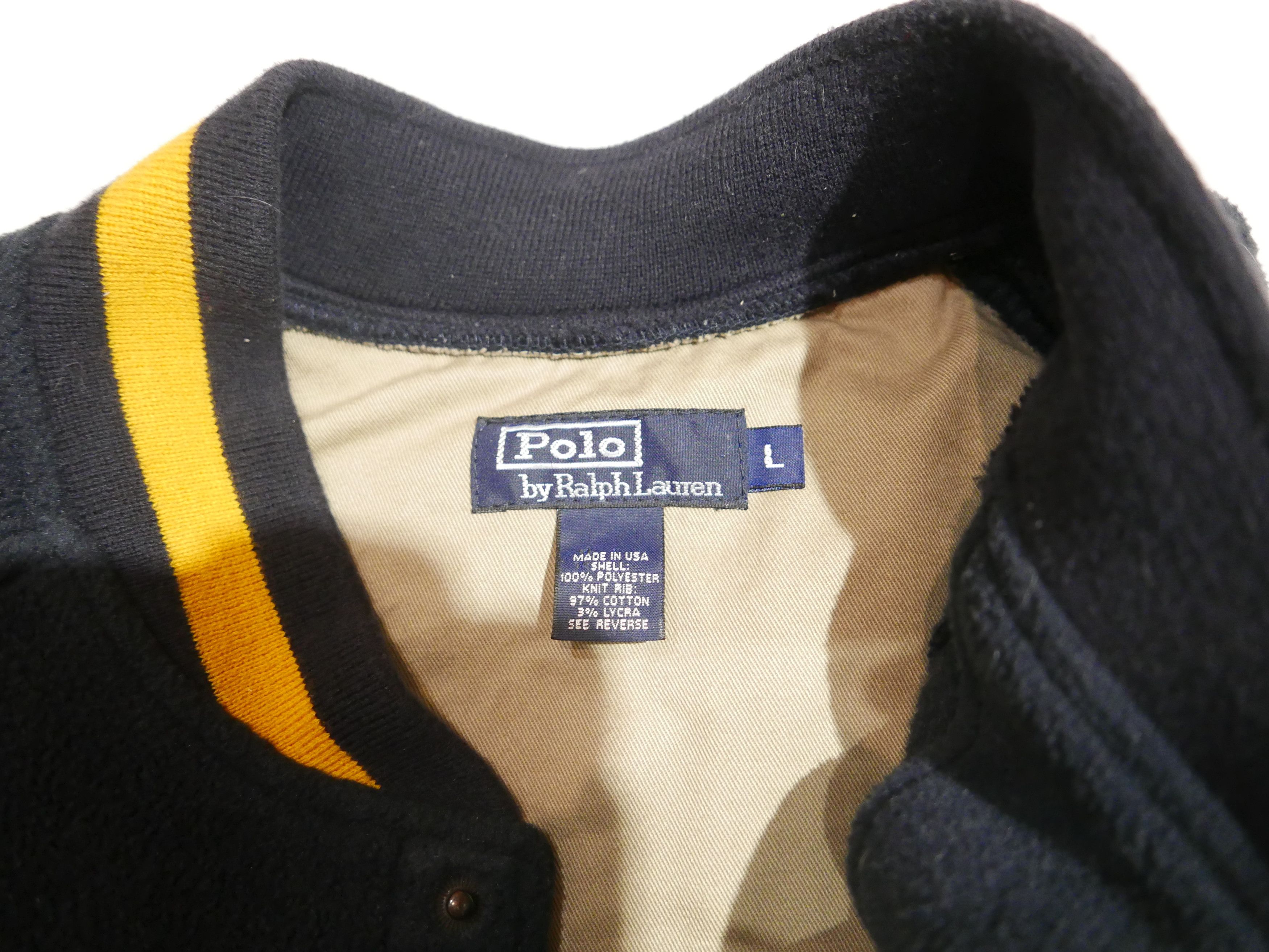 Polo Ralph Lauren Polo Ralph Lauren Jacket Varsity Fleece Navy Letterman L Size US L / EU 52-54 / 3 - 3 Thumbnail