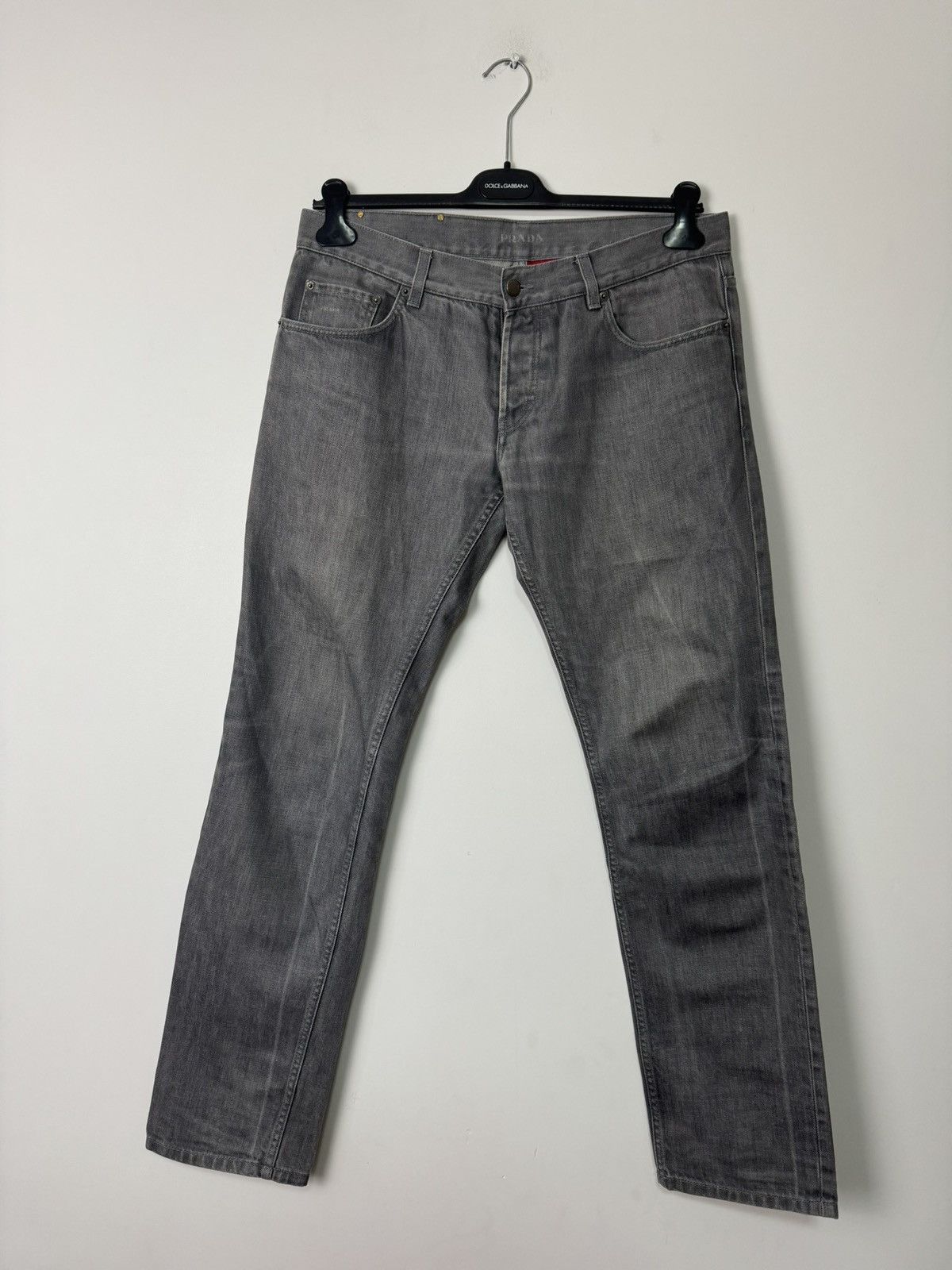 Prada Prada Grey Tapered Fit Denim Jeans Made in Italy Luxury Size US 34 / EU 50 - 3 Thumbnail