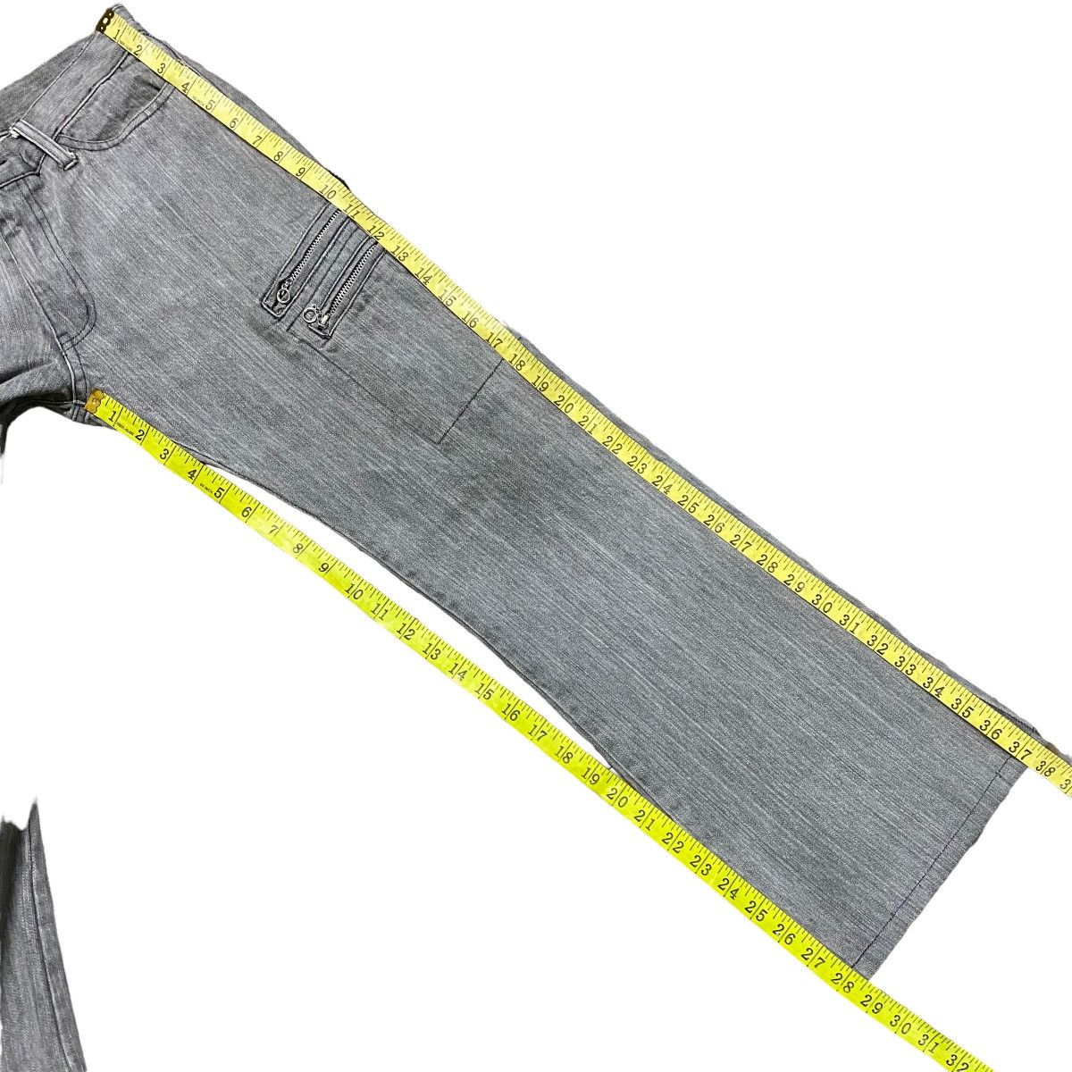 Japanese Brand RUPERT EDGE Grey Denim Flare Cargo Pants Size US 30 / EU 46 - 17 Thumbnail