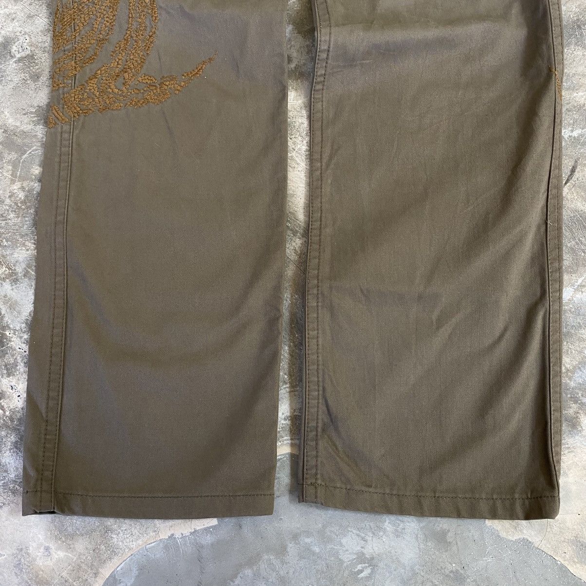 291295=Homme 2000s 291295=Homme Y2K Style Cargo Pants Embordired Pants Size US 27 - 7 Thumbnail