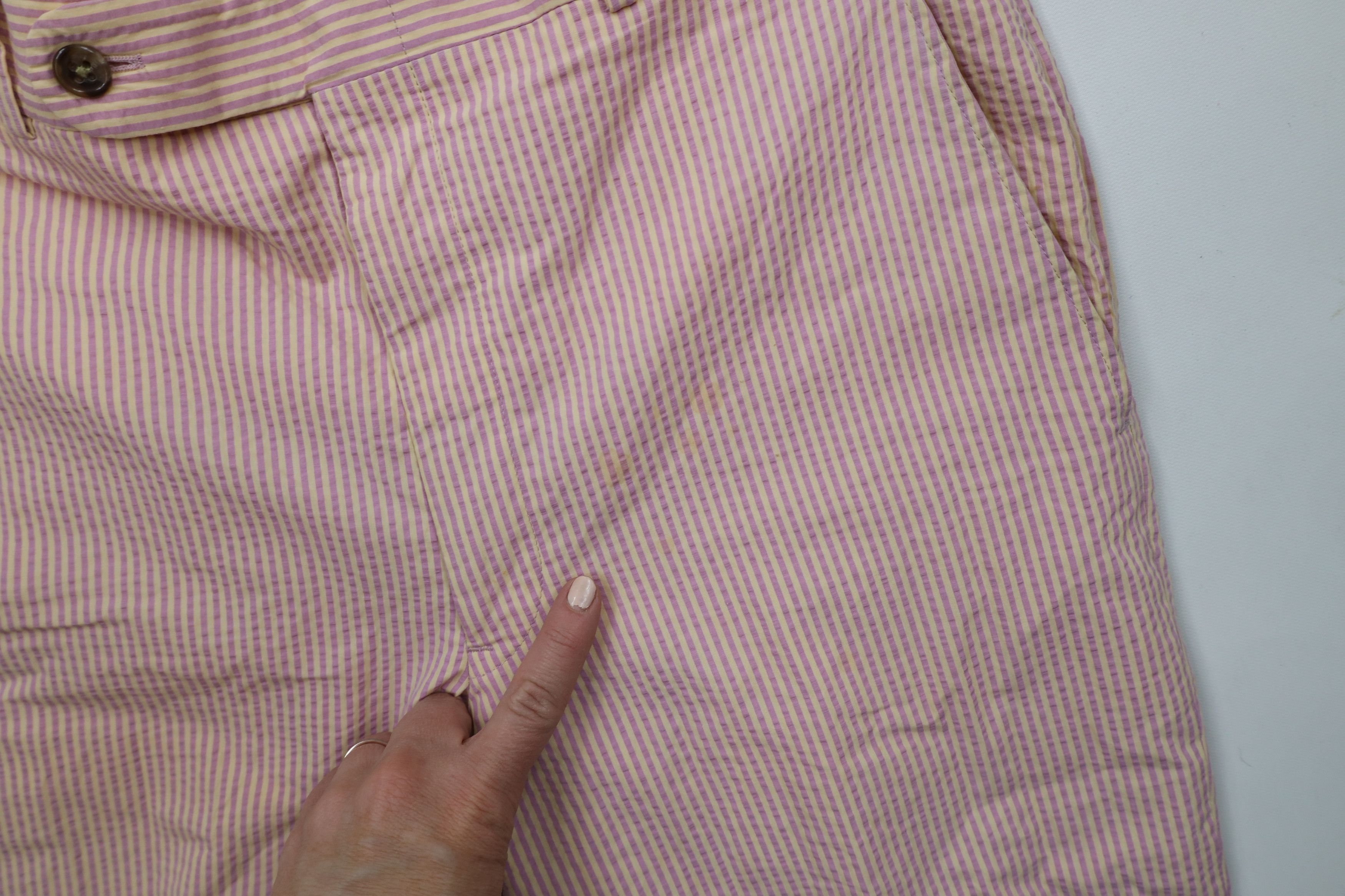 Vintage Vintage 90s Streetwear Wide Leg Striped Seer Sucker Pants Size US 32 / EU 48 - 7 Thumbnail