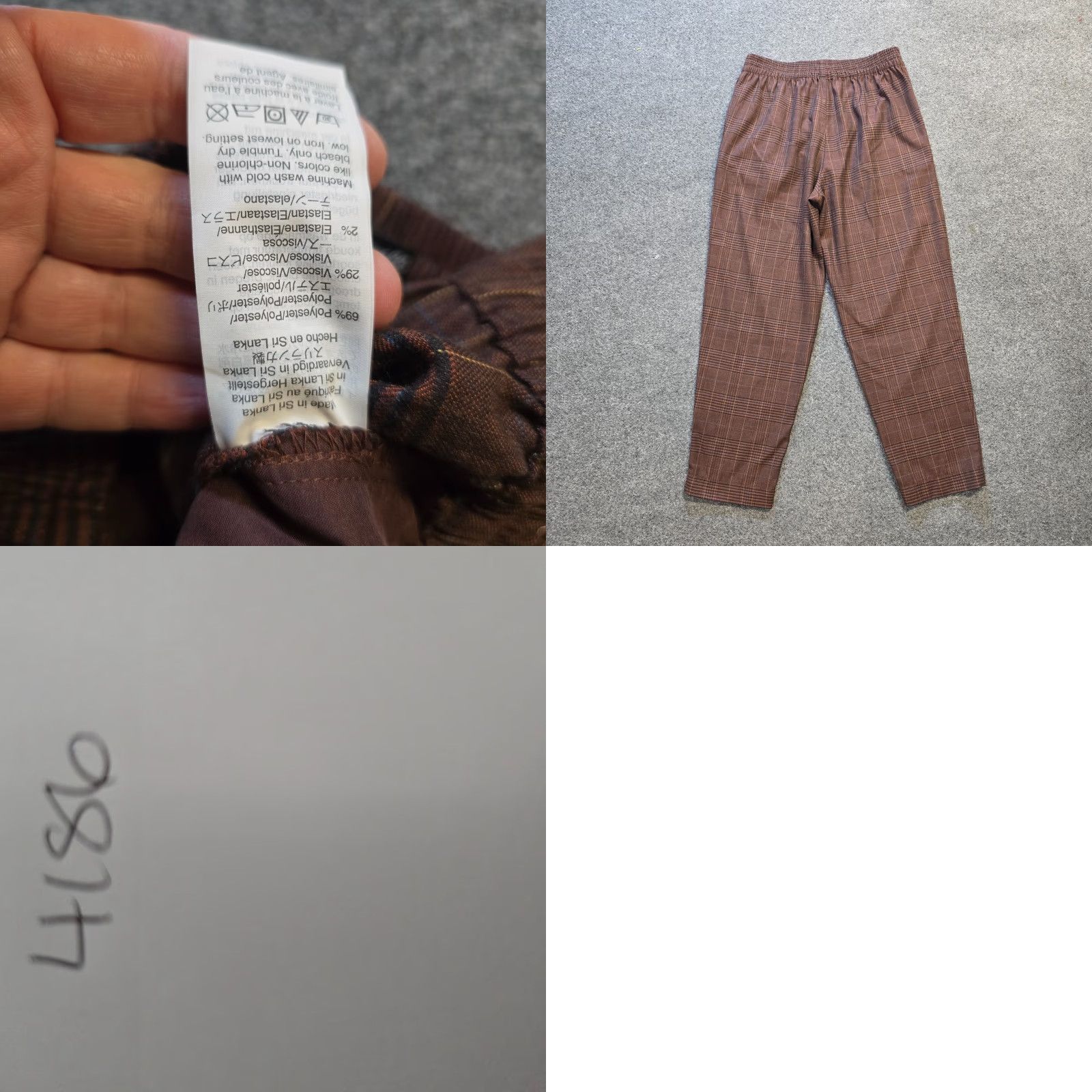 Madewell Madewell Pants Womens Size Small Brown Plaid Zip Cropped Pleated Capsule Casual Tapered Cropped Capris Style Size 28" / US 6 / IT 42 - 8 Thumbnail