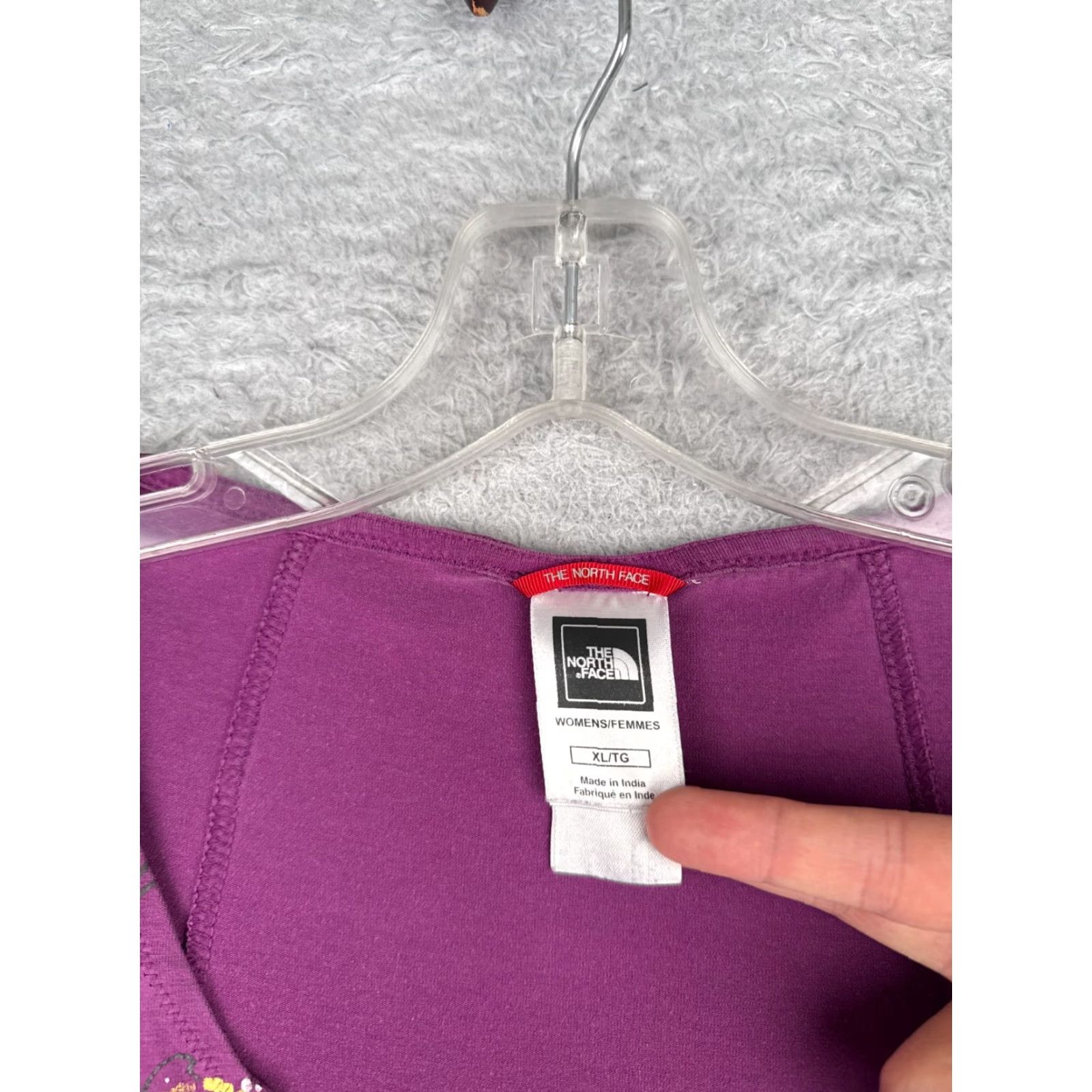 The North Face The North Face Shirt Women XL Purple Floral Tank Sleeveless Scoop Neck Casual Cotton Blend Jersey Size XL / US 12-14 / IT 48-50 - 6 Thumbnail