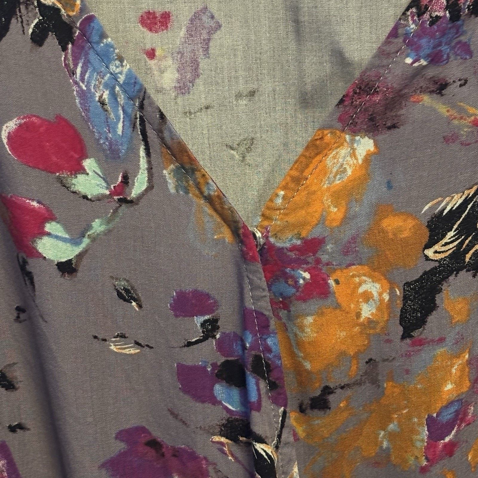 Other Umgee Boho Floral Romper Medium Purple Flutter Sleeve Size 26" / US 2 / IT 38 - 4 Thumbnail