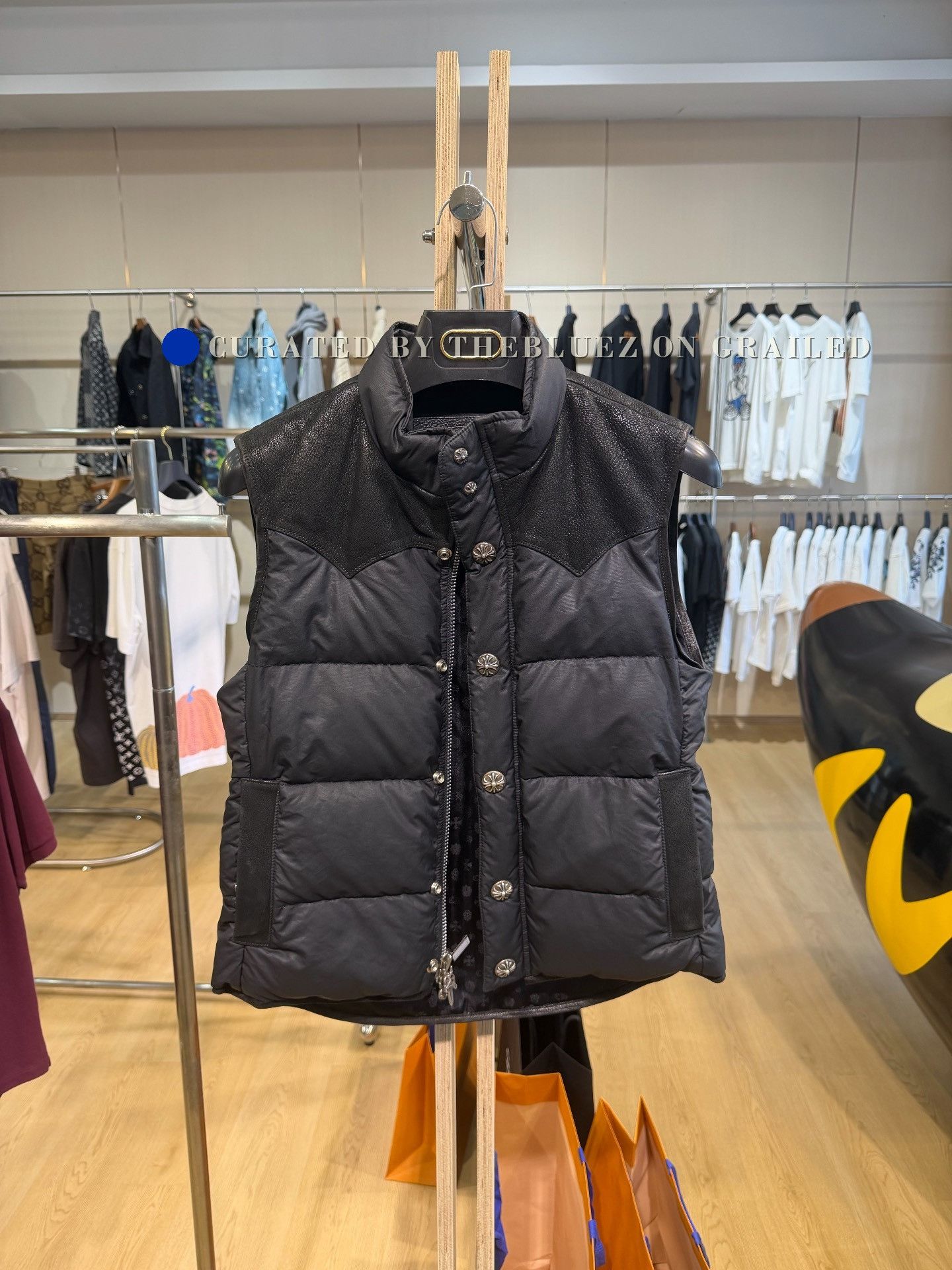 Chrome Hearts Chrome Hearts Black Flame Patchwork Down Vest Size US S / EU 44-46 / 1 - 1 Thumbnail