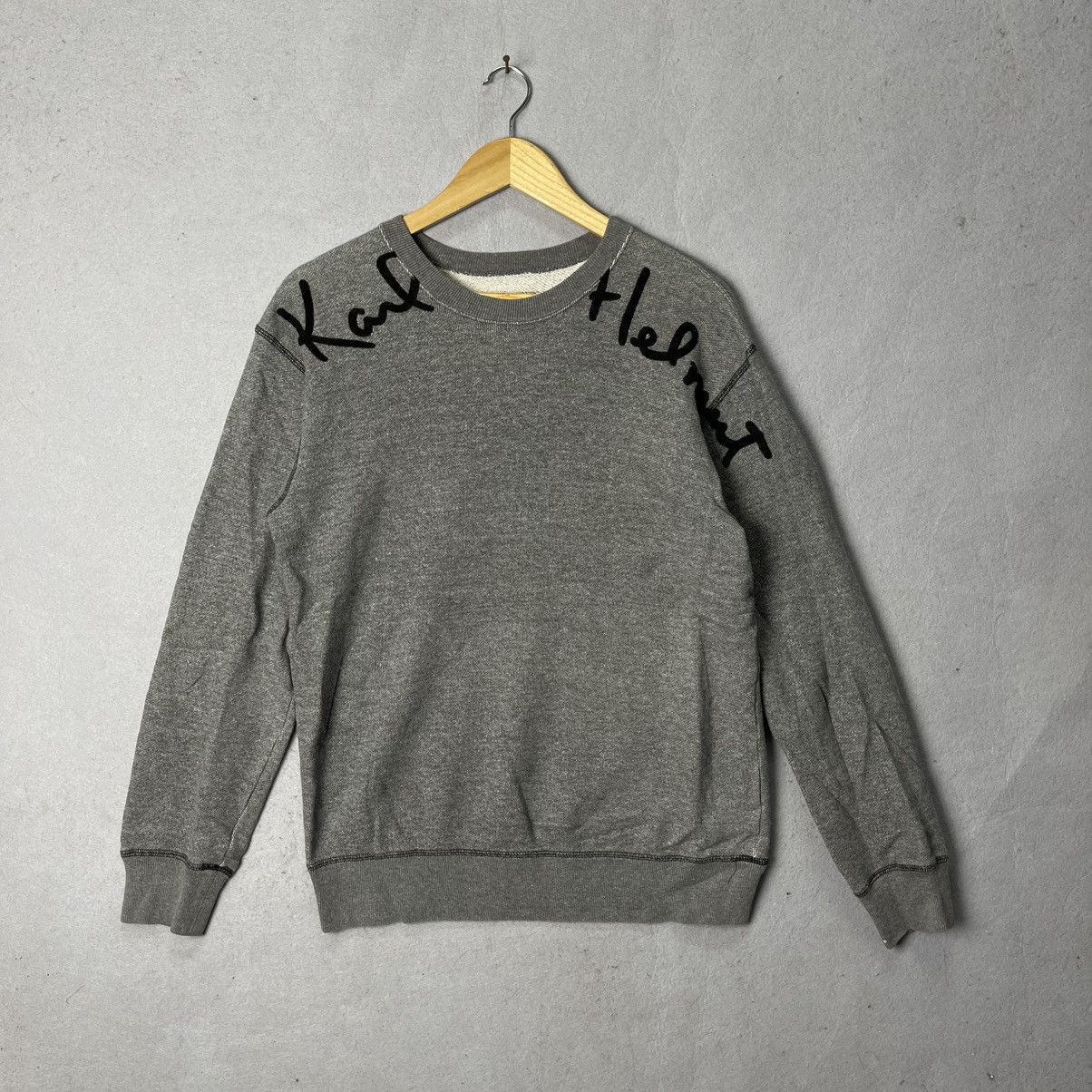 Karl Helmut Karl Helmut Script Logo Crewneck Sweatshirt Made in Japan Size US M / EU 48-50 / 2 - 1 Thumbnail