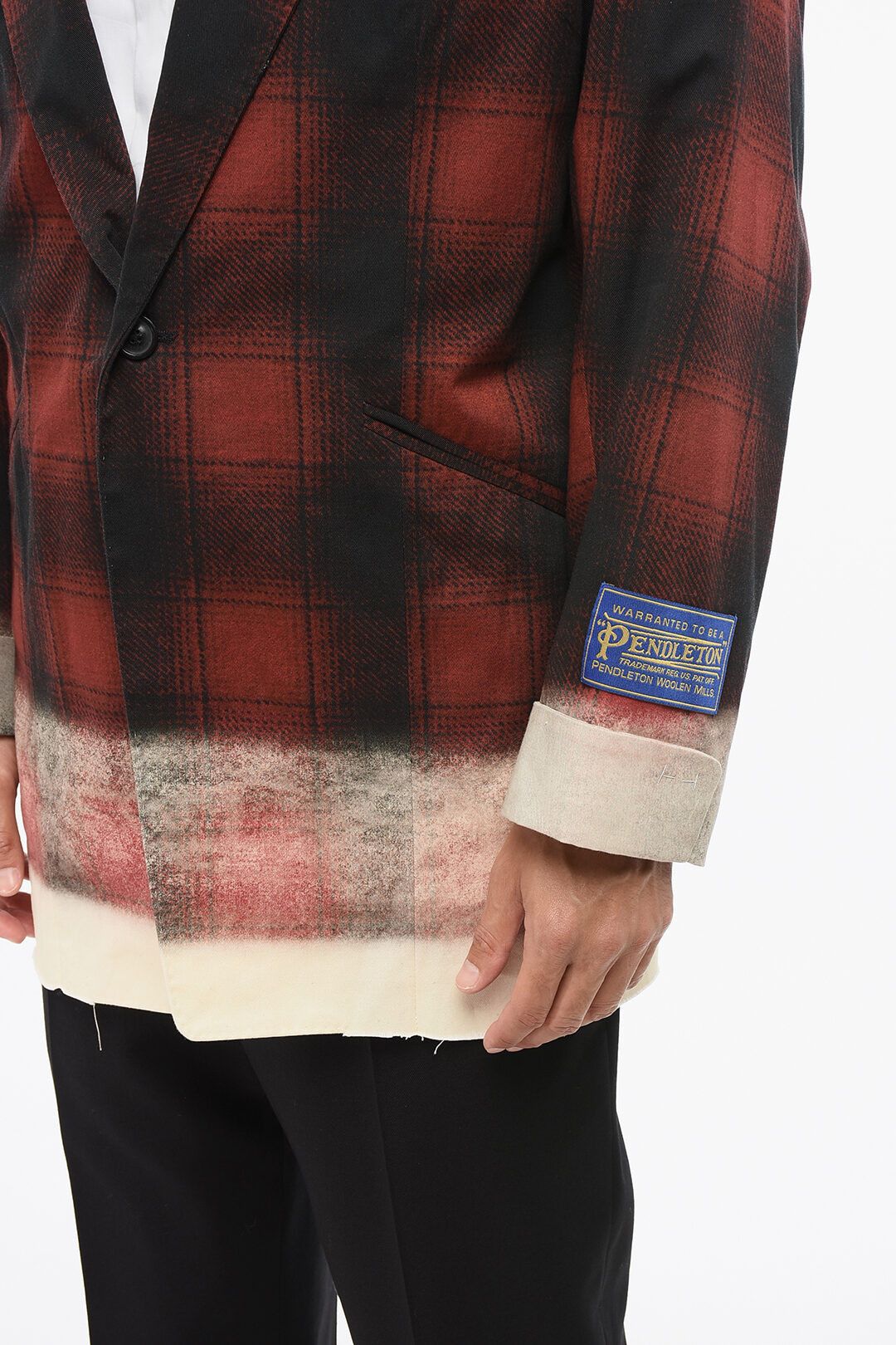 Maison Margiela og1mm0825 Cotton Gradient Effect Blazer in Red/Black Size US L / EU 52-54 / 3 - 3 Thumbnail