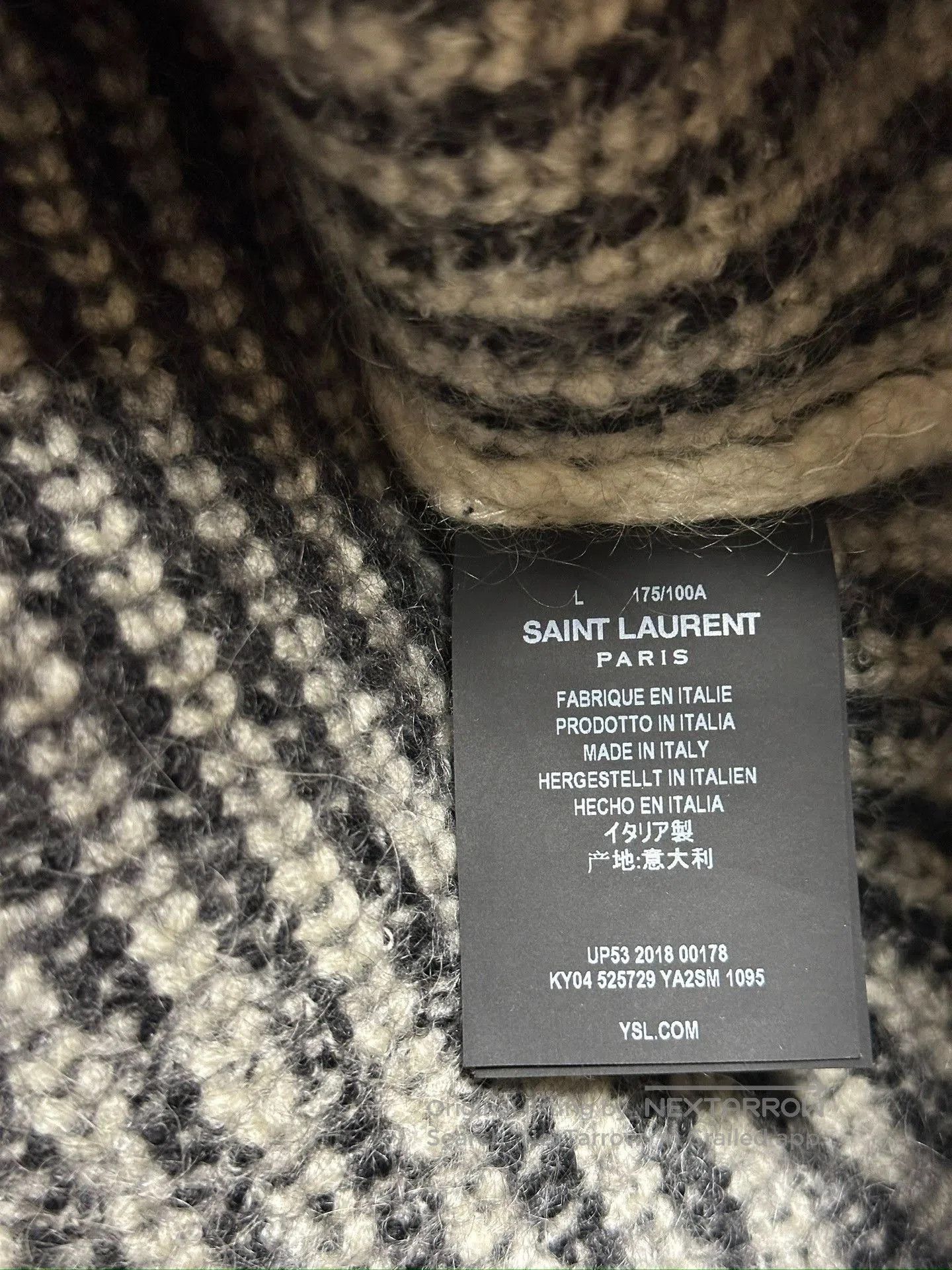 Saint Laurent Paris Saint Laurent Black White Stripe Sweater L. Size US L / EU 52-54 / 3 - 6 Thumbnail