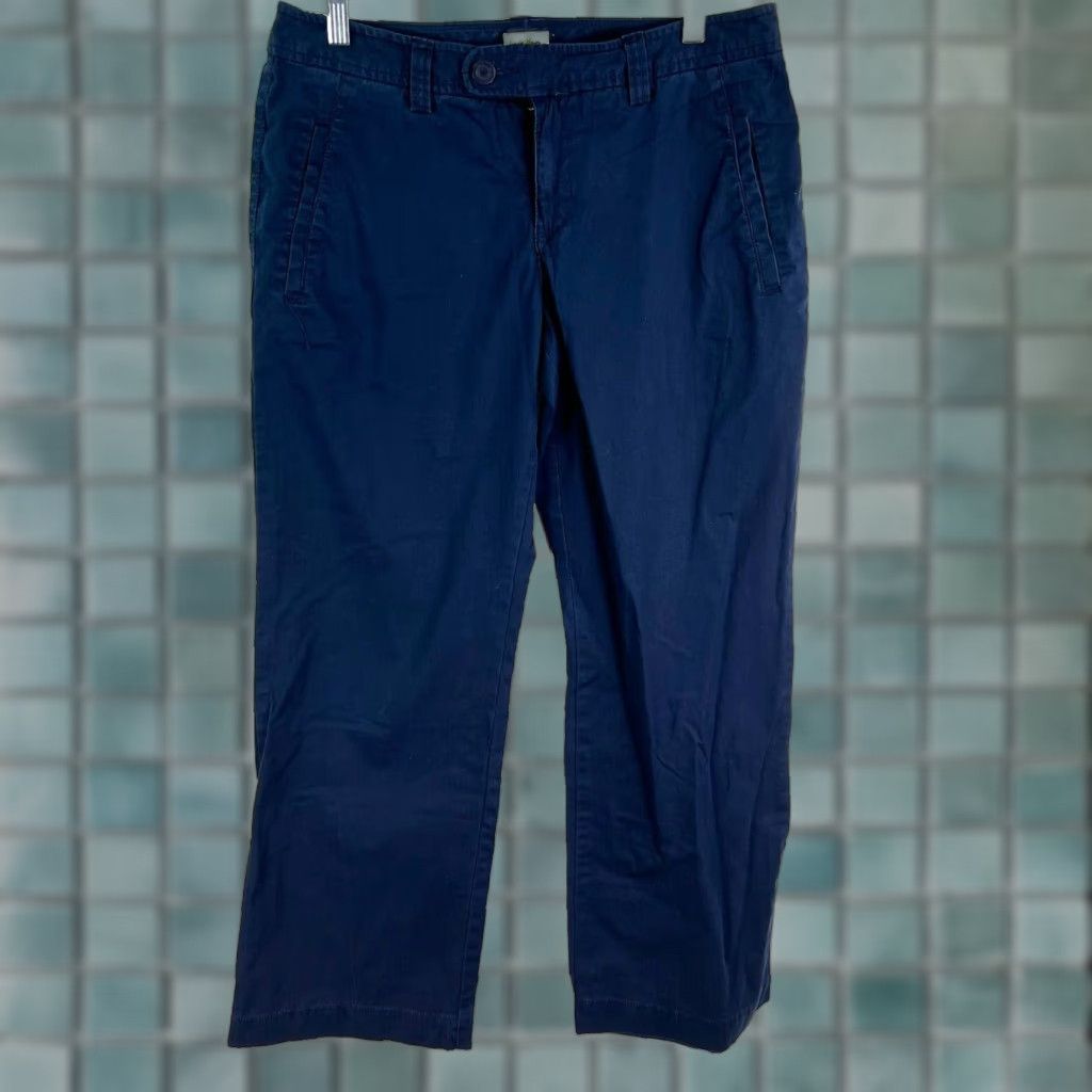 Eddie Bauer VINTAGE Eddie Bauer Vashon Flare Leg Twill Kakis Chino Pants SZ 10 Blue 32X31 90s City Preppy Womens Size 34" / US 12 / IT 48 - 1 Thumbnail