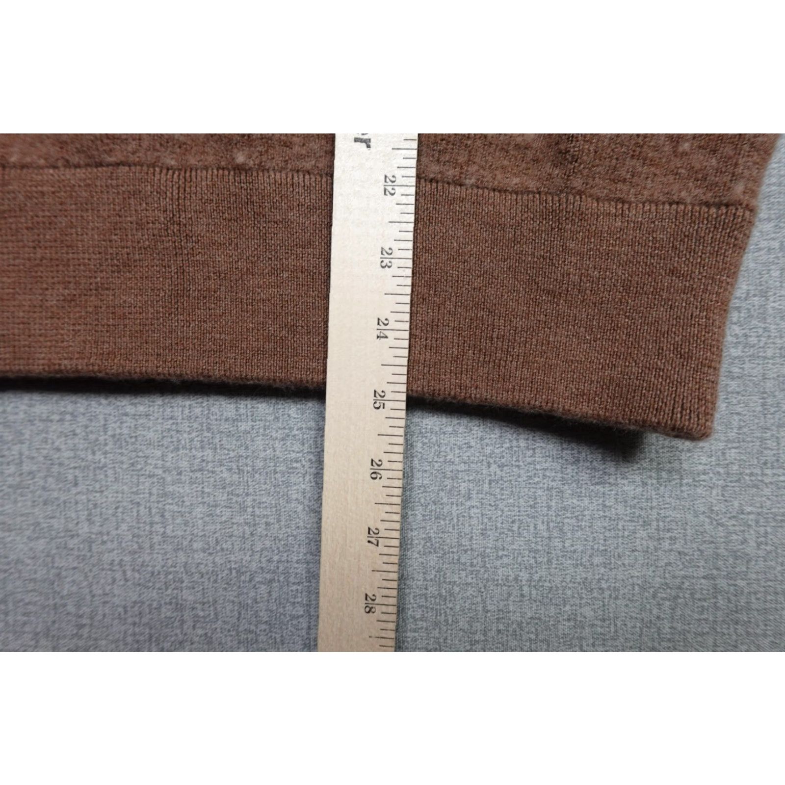 Peter Millar VINTAGE Peter Millar Quarter Zip Sweater Mens M Gray Brown Wool 1/4 Zip Mock Neck Knit Striped Zipper Casual Mens Size US M / EU 48-50 / 2 - 7 Thumbnail