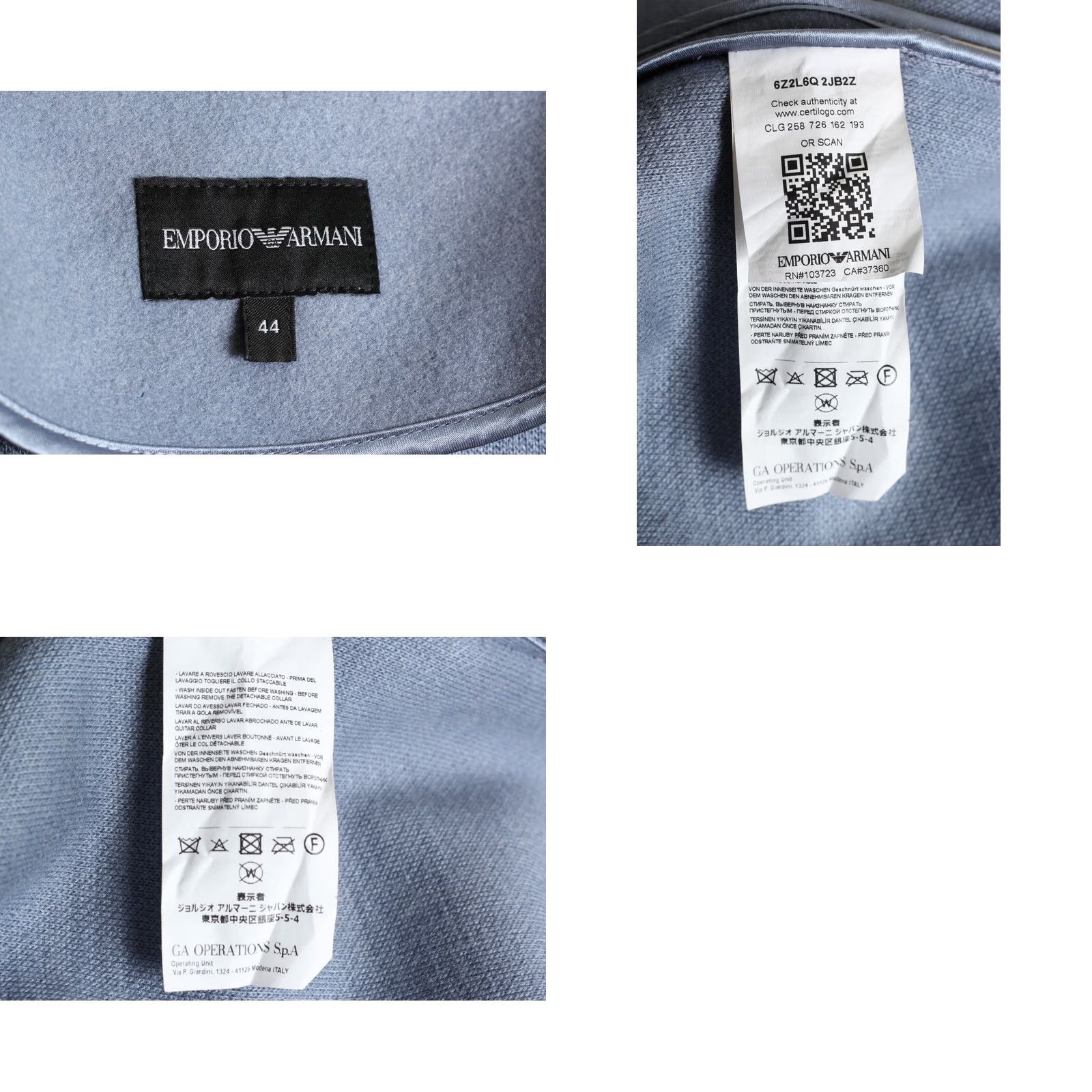 Emporio Armani Emporio Armani Collared Wool Blend Coat Jacket Women 44 Blue Wool Blend Coat Women 44 Blue Armani Formal Casual 90s Designer Mens Womens Size M / US 6-8 / IT 42-44 - 8 Thumbnail