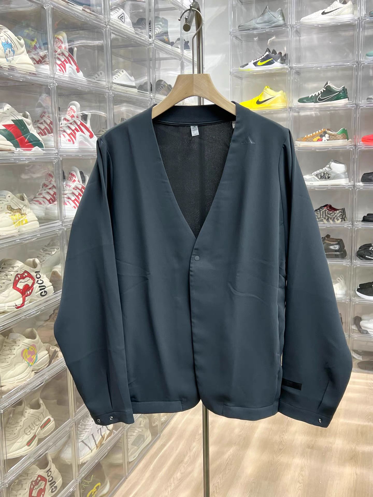 Adidas Adidas Wuzong Series V-neck Jacket Dark Heather Gray K15 Size US S / EU 44-46 / 1 - 1 Thumbnail