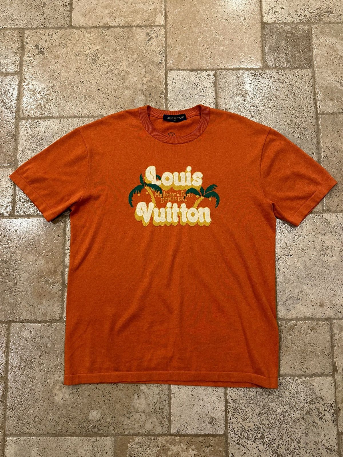 Louis Vuitton Louis Vuitton LV Orange Palm Tree Sweater Crewneck T-Shirt Size US XXL / EU 58 / 5 - 3 Thumbnail