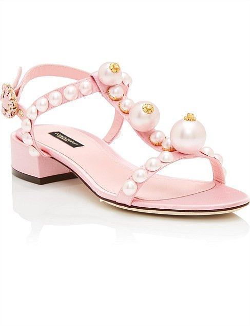 Dolce & Gabbana o1y0925 Square Heel Sandals in Pink Size US 5 / IT 35 - 5 Thumbnail