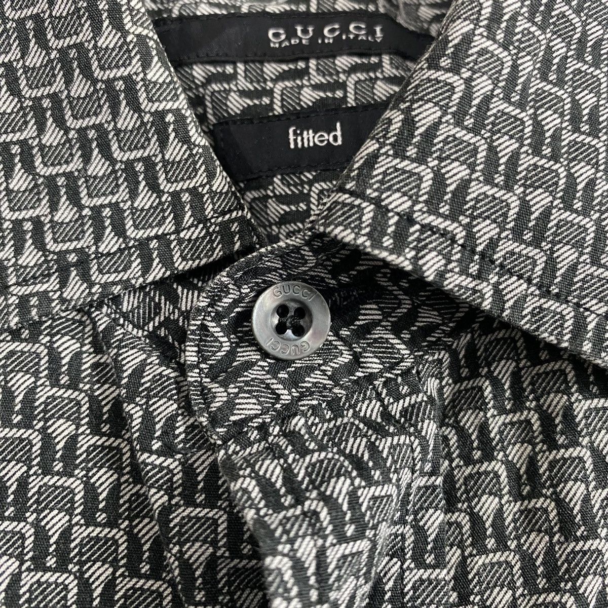 Gucci Vintage Gucci Monogram Fitted Shirt Size US L / EU 52-54 / 3 - 5 Thumbnail