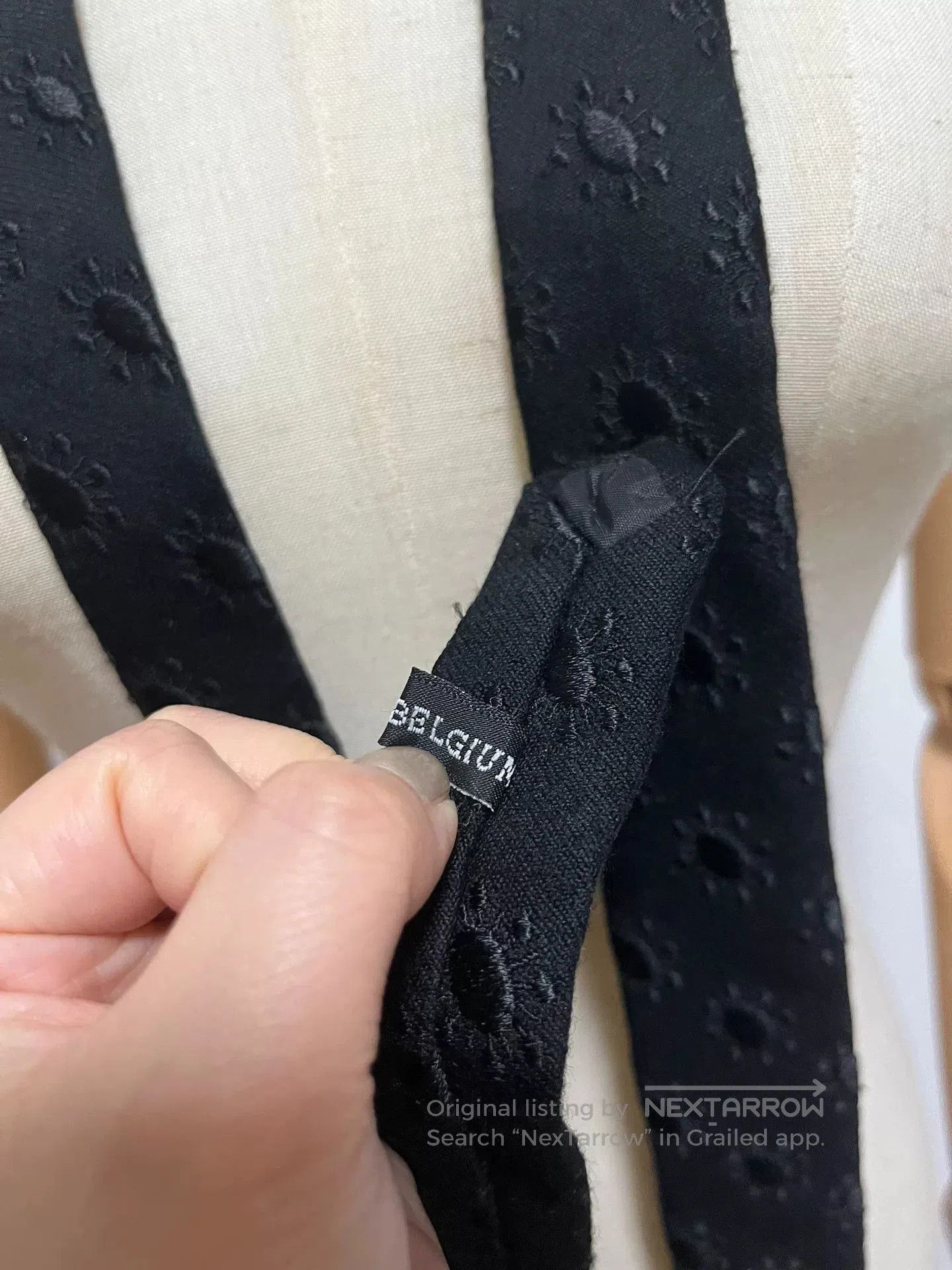 Ann Demeulemeester Ann Demeulemeester Embroidered Tie. Size ONE SIZE - 4 Thumbnail