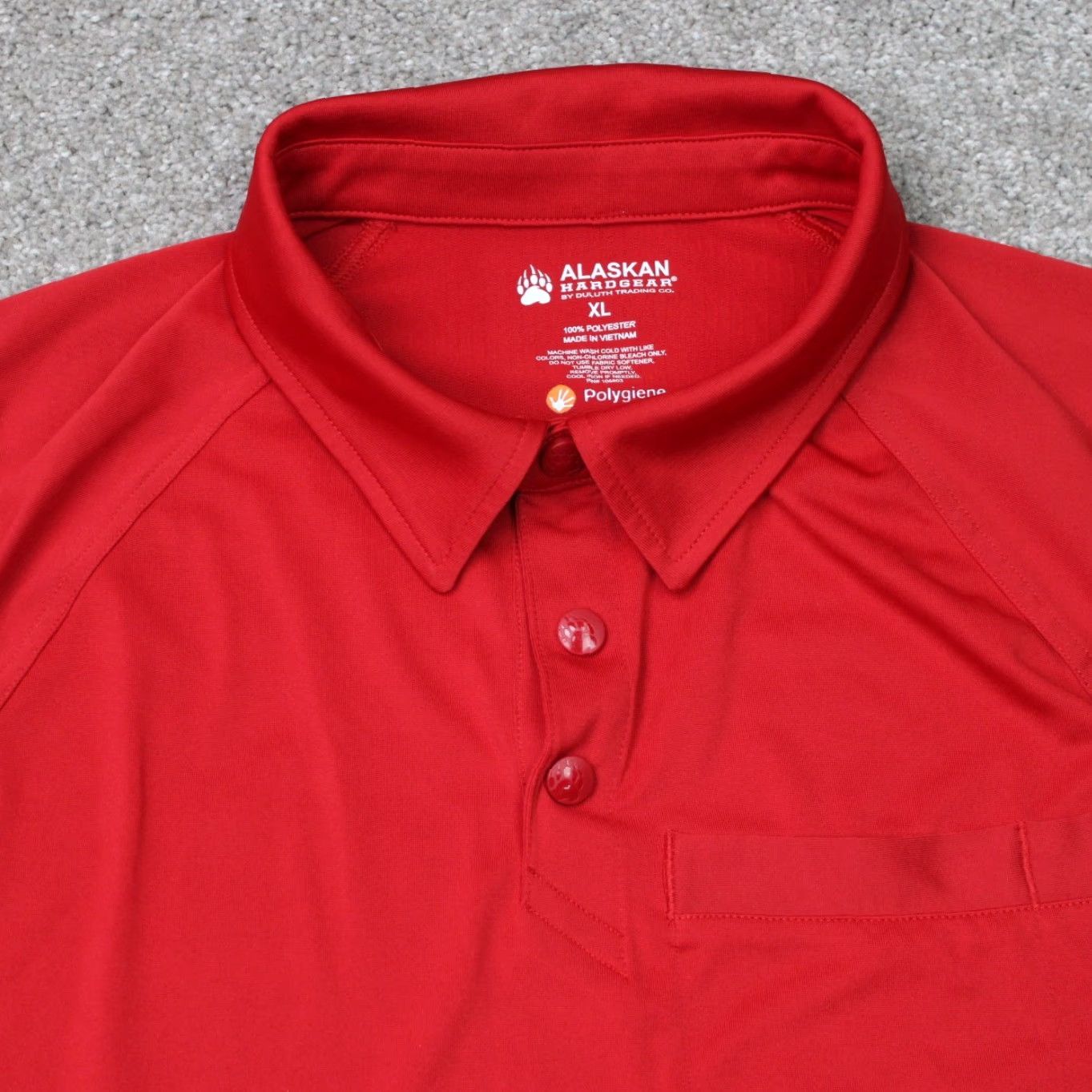 Vintage Duluth Alaskan Hardgear Polo Shirt Mens XL Red Pocket Polygiene S/S Size US XL / EU 56 / 4 - 5 Thumbnail