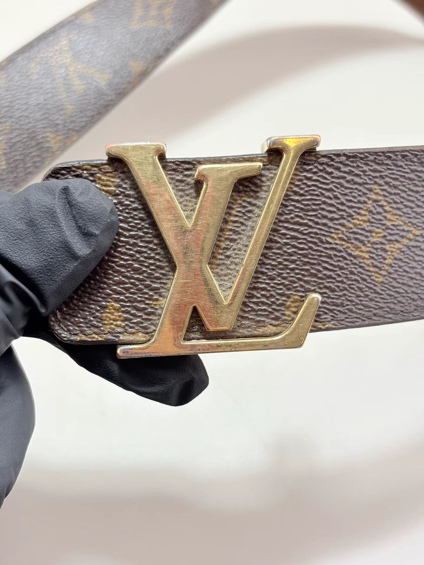 Louis Vuitton LV Monogram Gold Buckle Belt K1 Size ONE SIZE - 6 Thumbnail