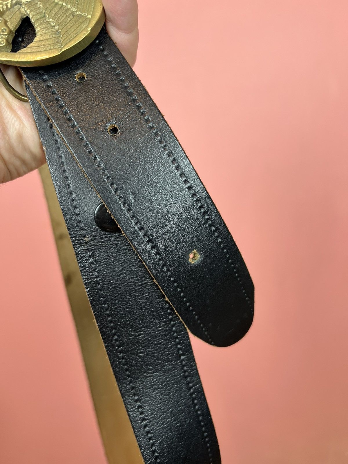 BMW Bmw vintage leather belt usa 1960 rare Size ONE SIZE - 3 Thumbnail